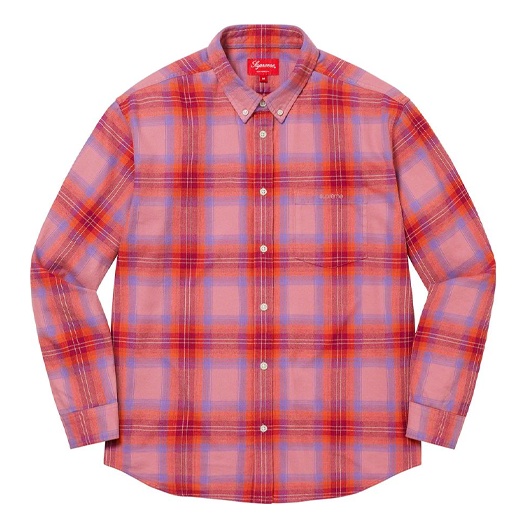 Supreme Brushed Plaid Flannel Shirt 'Red Pink Blue' SUP-SS22-101 - 1