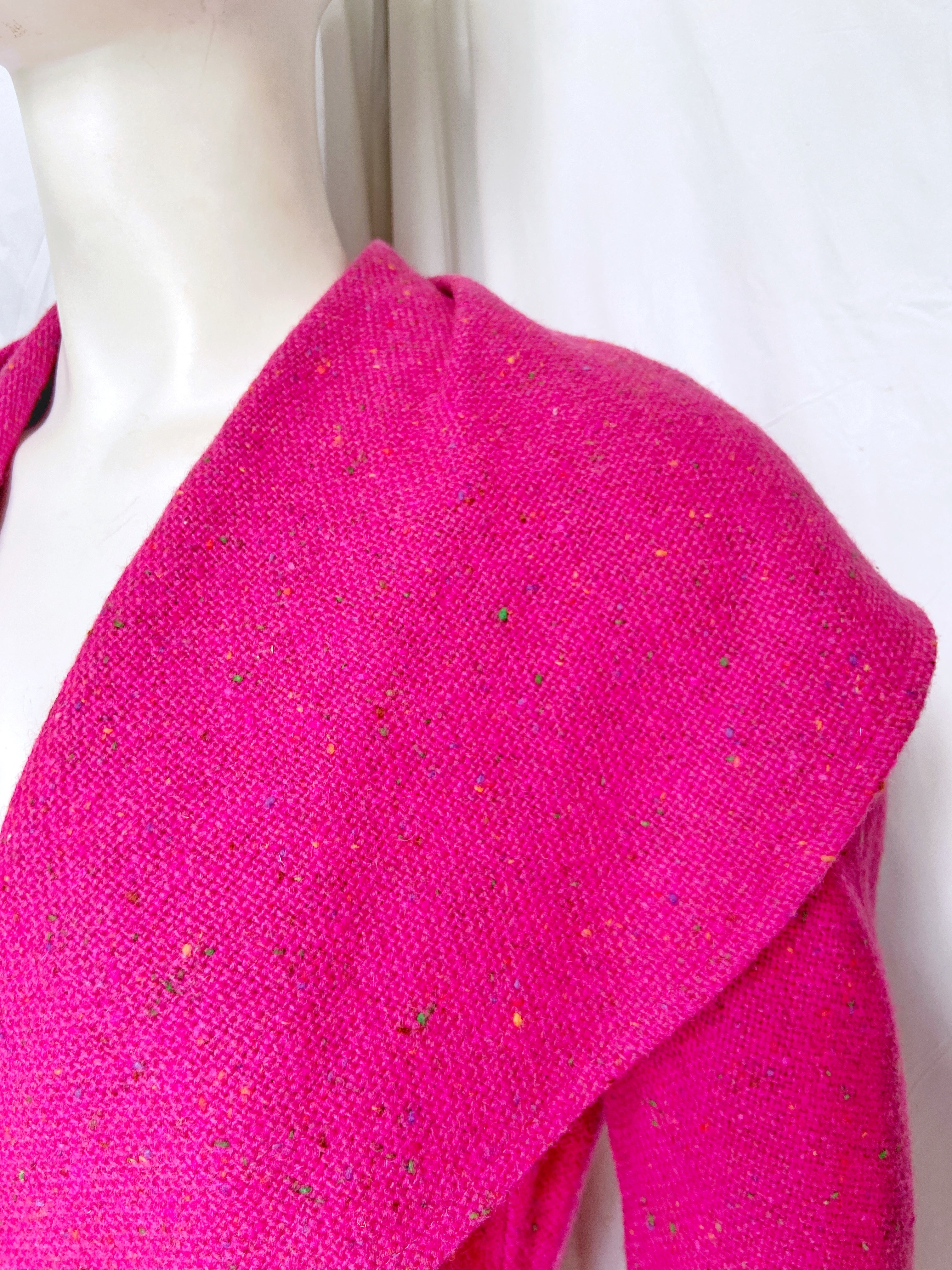 Christian Dior Fall 1998 John Galliano Candy Fuchsia Oversized Lapel Bar Jacket - 9