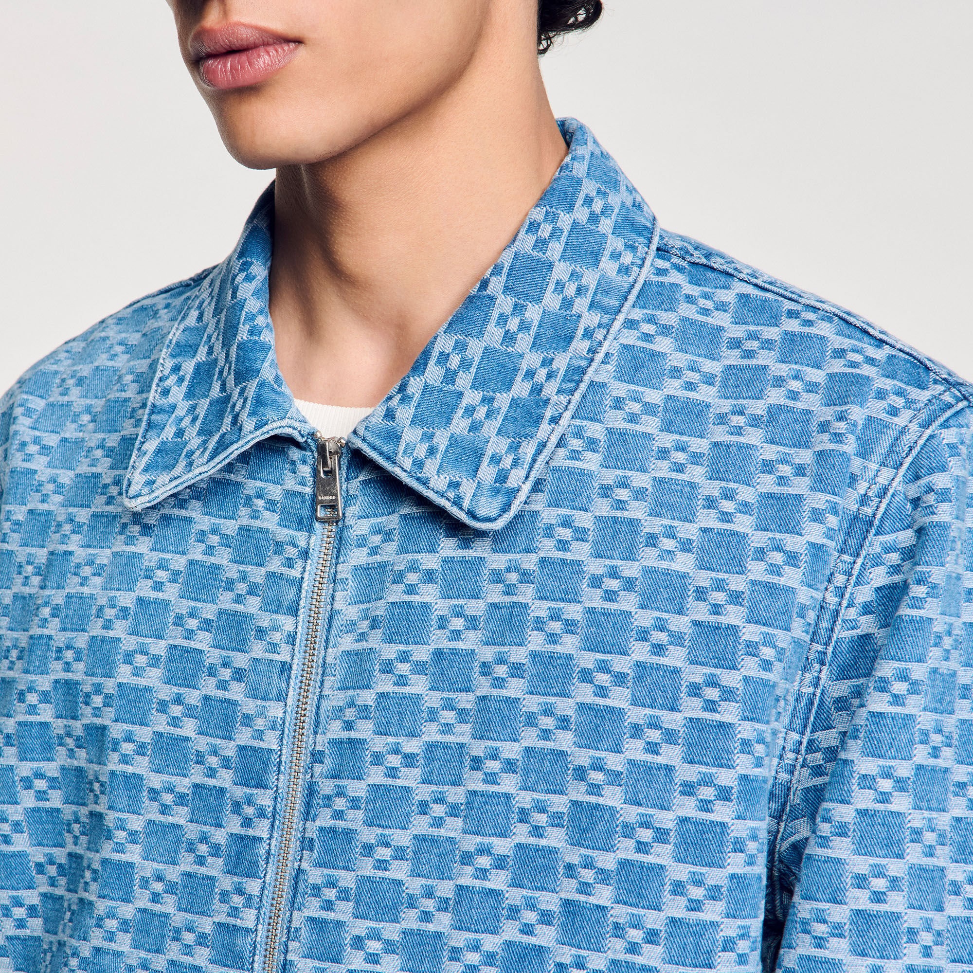 SQUARE CROSS DENIM JACKET - 3
