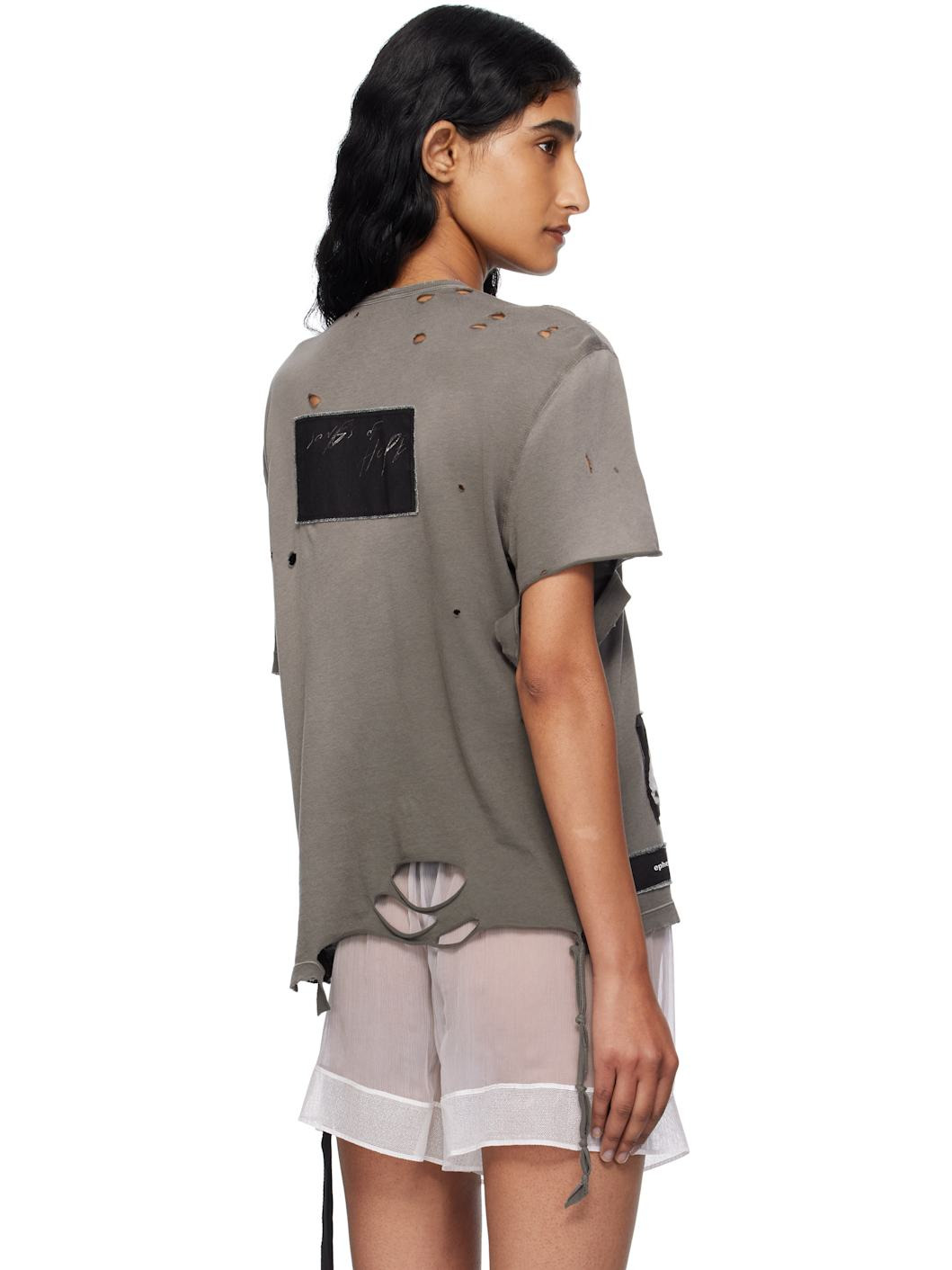 Gray Fanie Standard Fit T-shirt - 3
