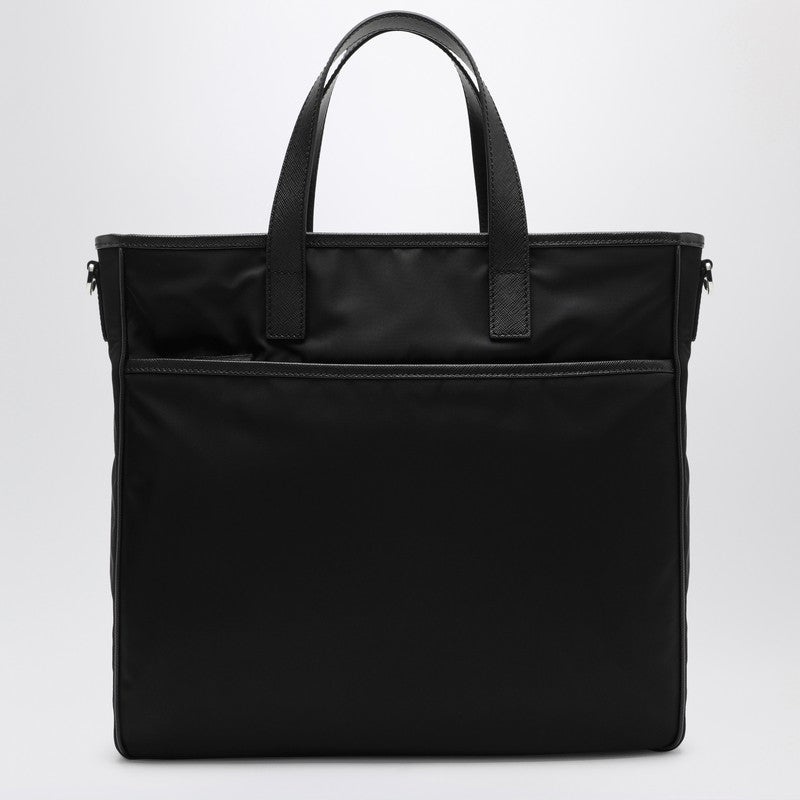 Prada Black Re-Nylon And Saffiano Shopping Bag Men - 3