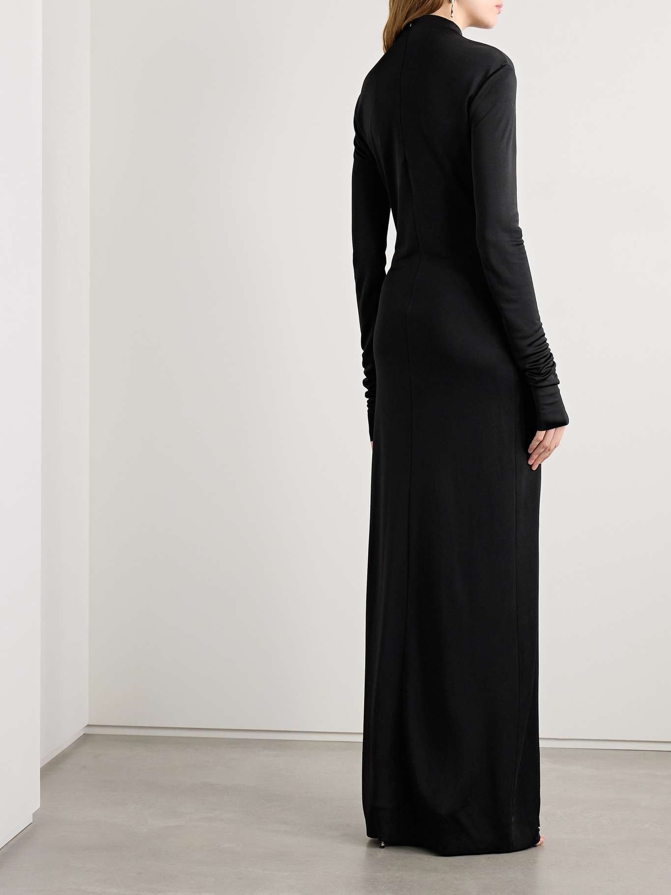 Norla jersey turtleneck gown Black - 3