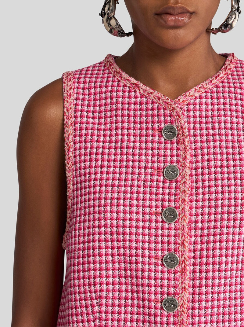 Etro MICRO CHECK WAISTCOAT outlook