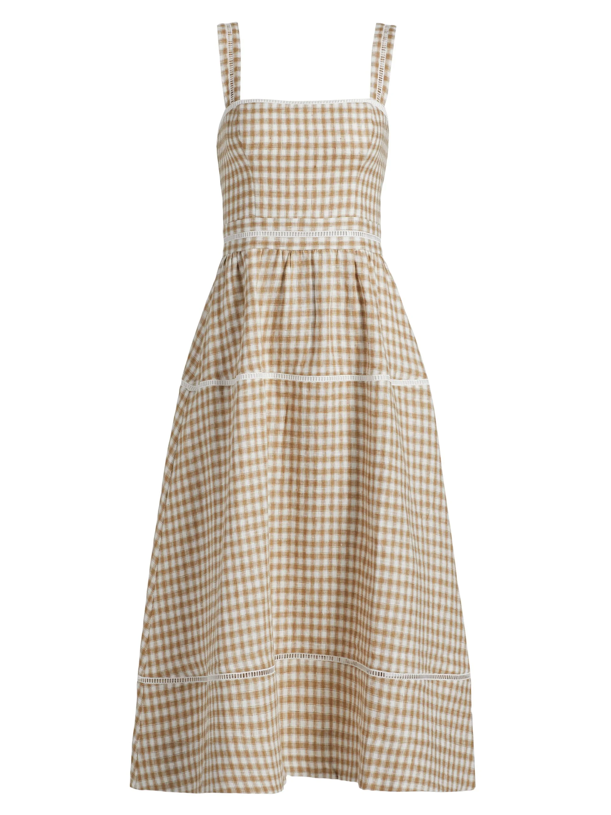 reformation linen gingham dress brittanyamonroe on LTK