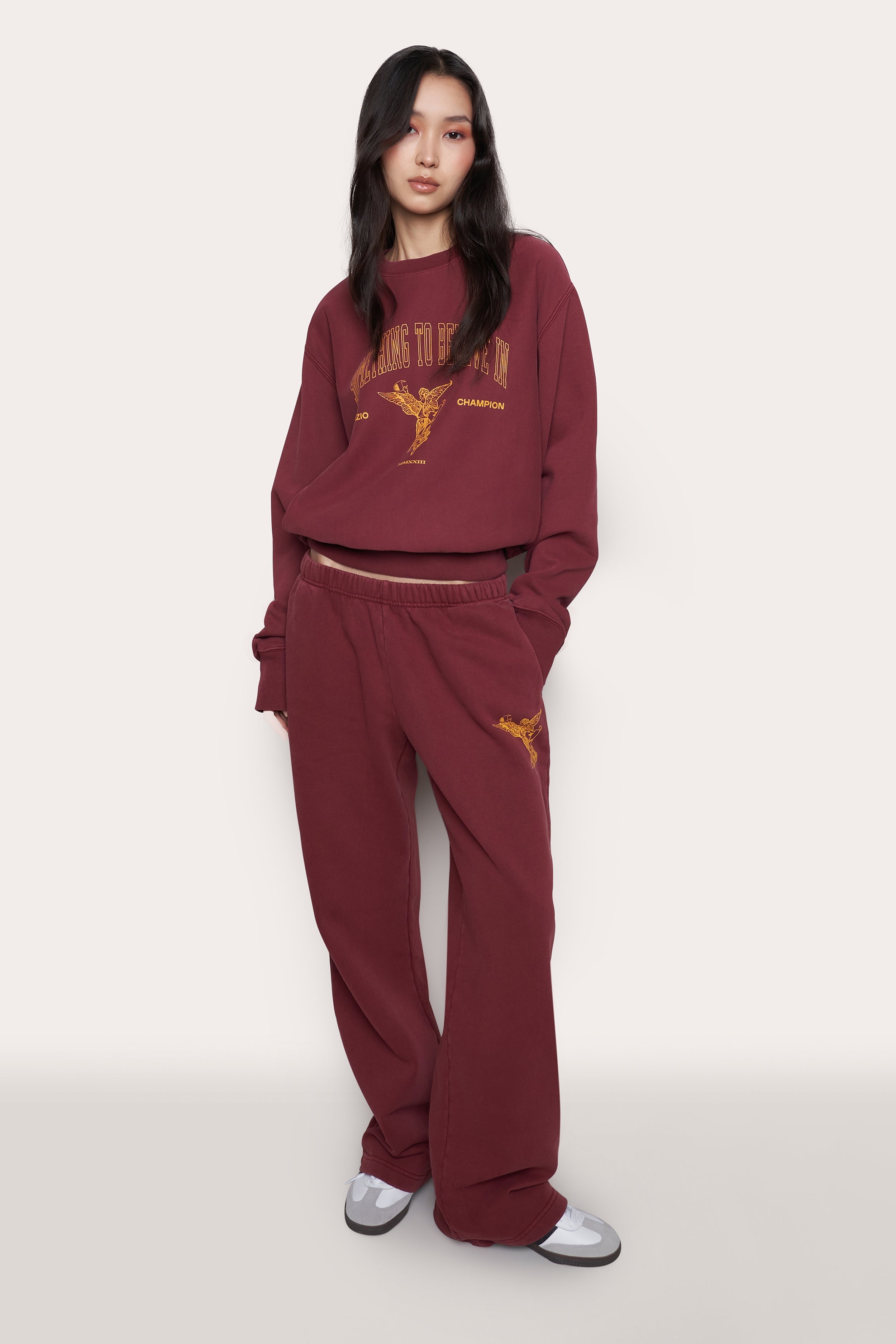 GUIZIO X CHAMPION REVERSE WEAVE FLARE SWEATPANTS - 2