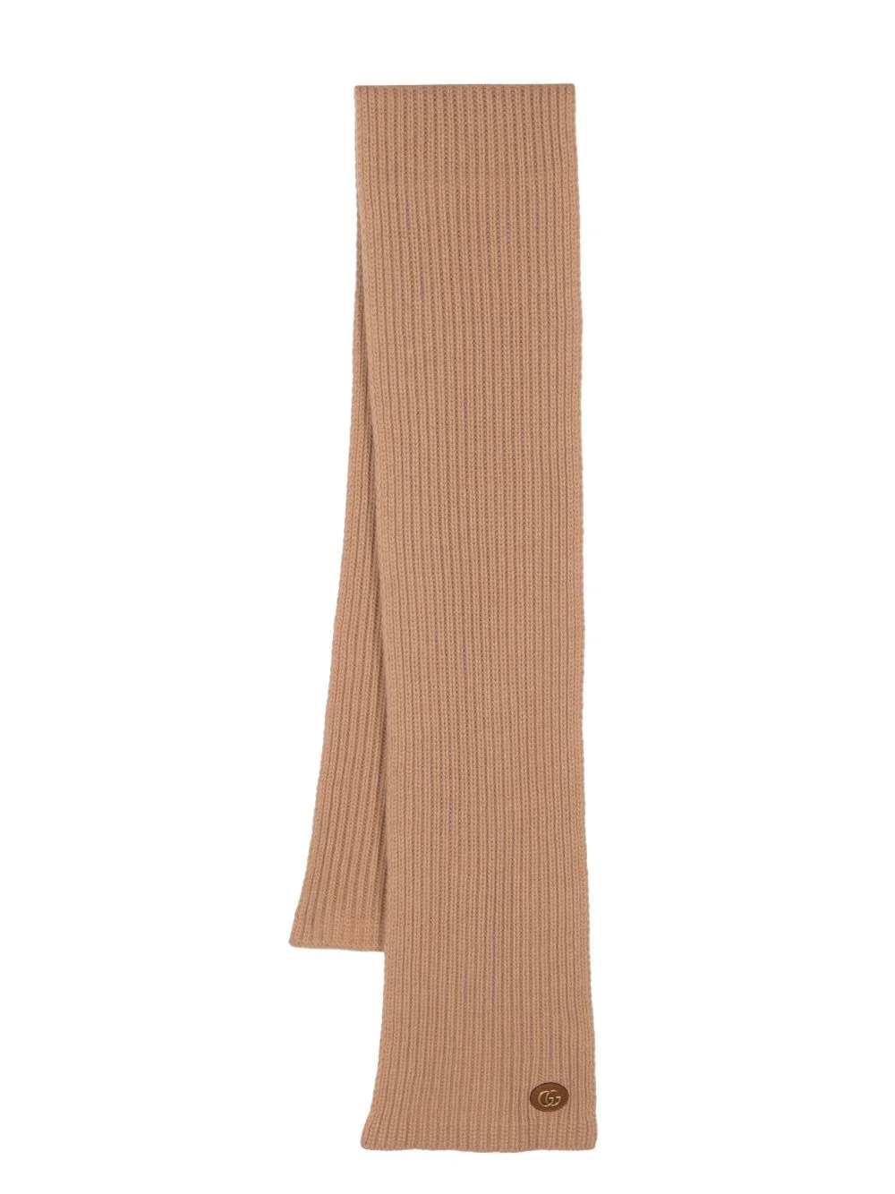 GG-plaque ribbed scarf - 1
