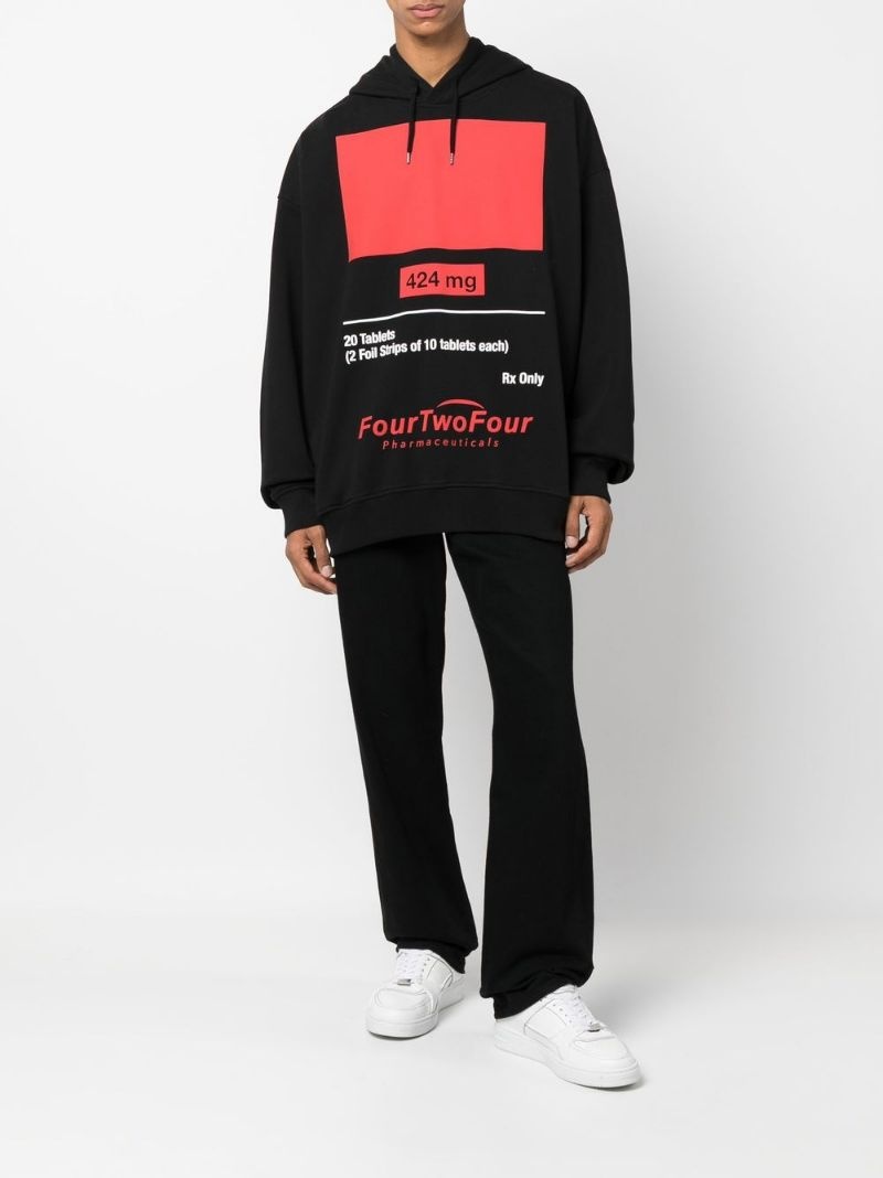 logo-print pullover hoodie - 2