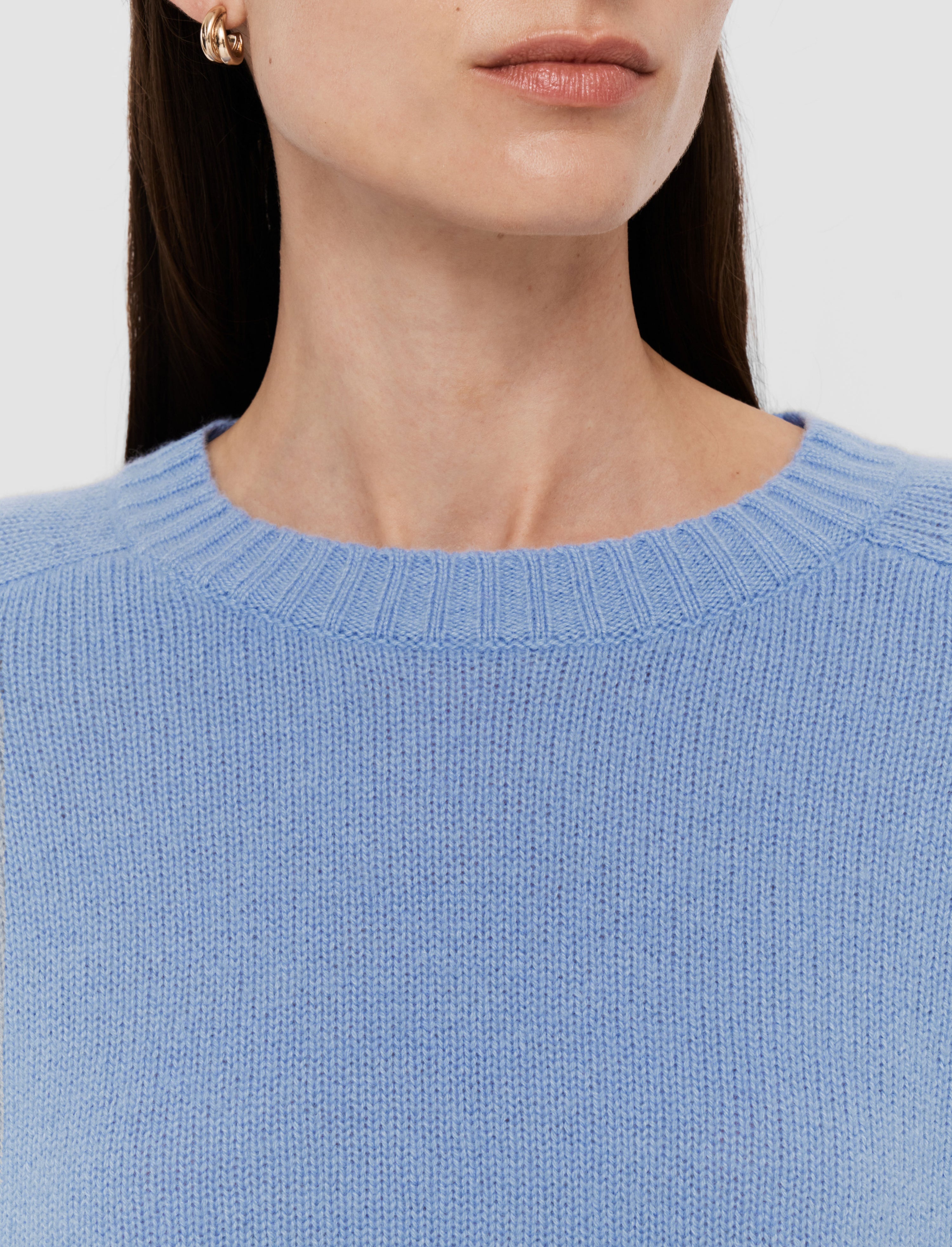 Open Cashmere Round Neck Jumper - 5