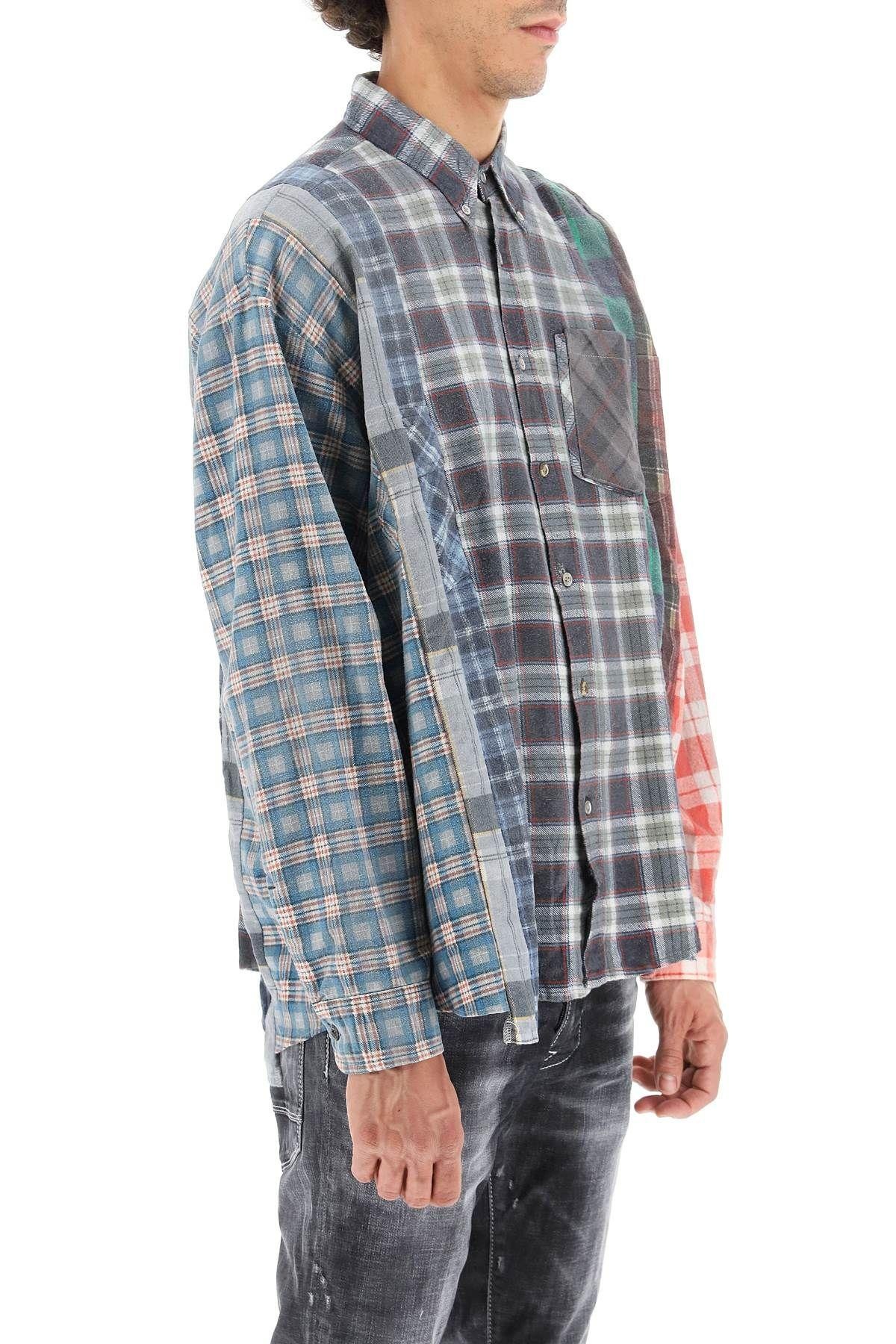 'REBUILD' PATCHWORK FLANNEL SHIRT NEEDLES - 3