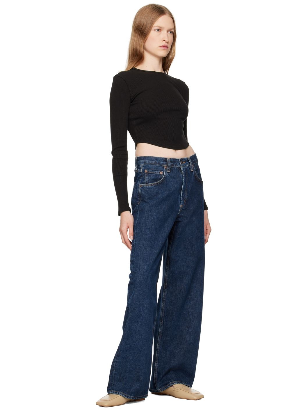Navy Low Curve Jeans - 4