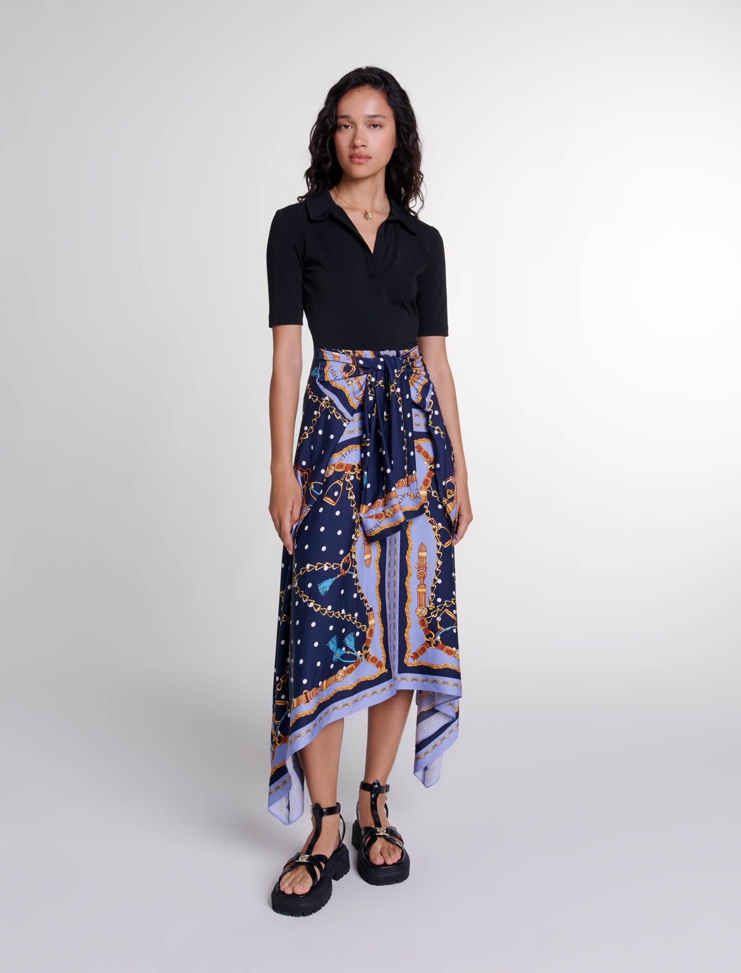 Illusion effect patterned dress - 2