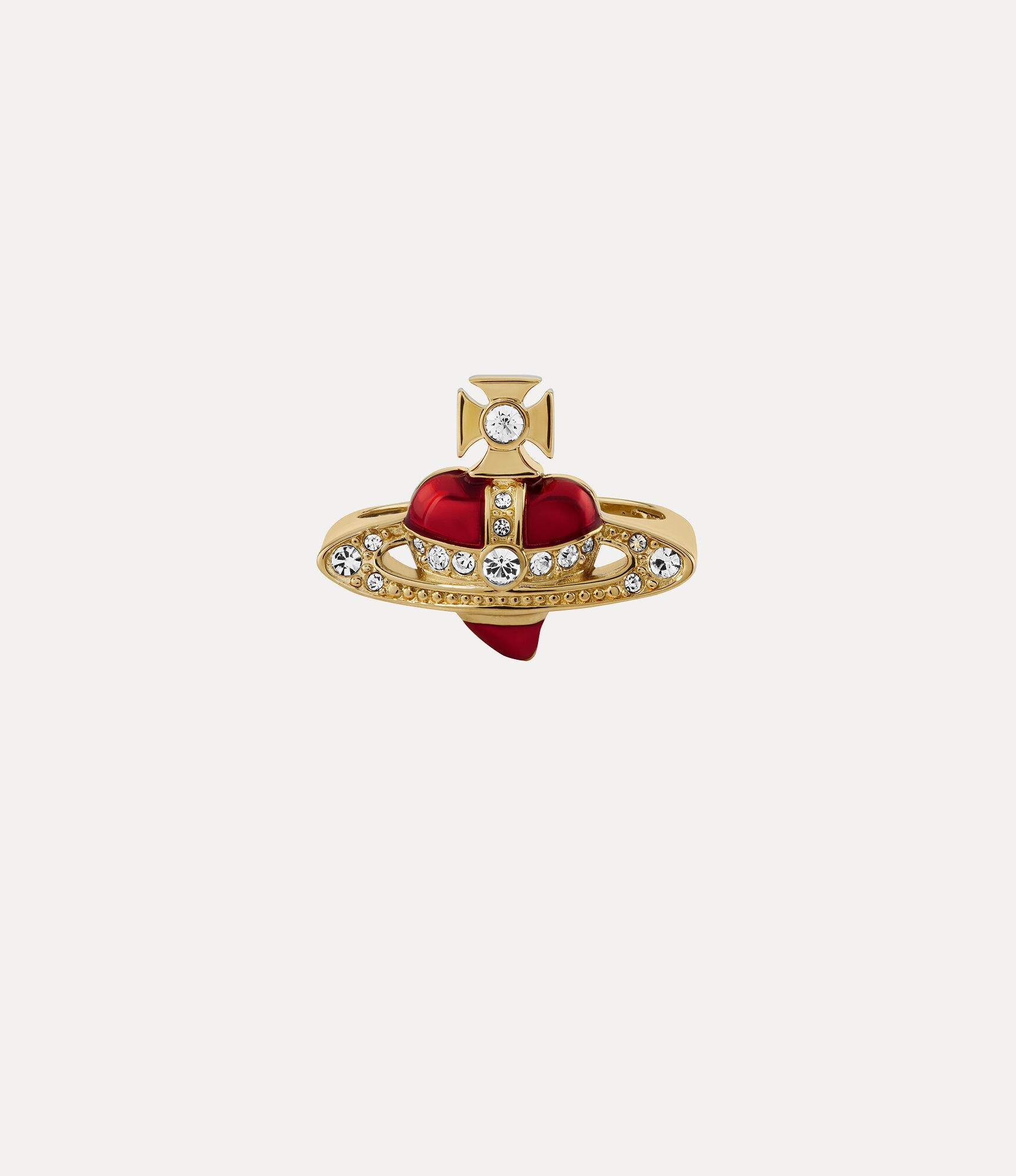 Vivienne Westwood NEW DIAMANTE HEART RING | REVERSIBLE