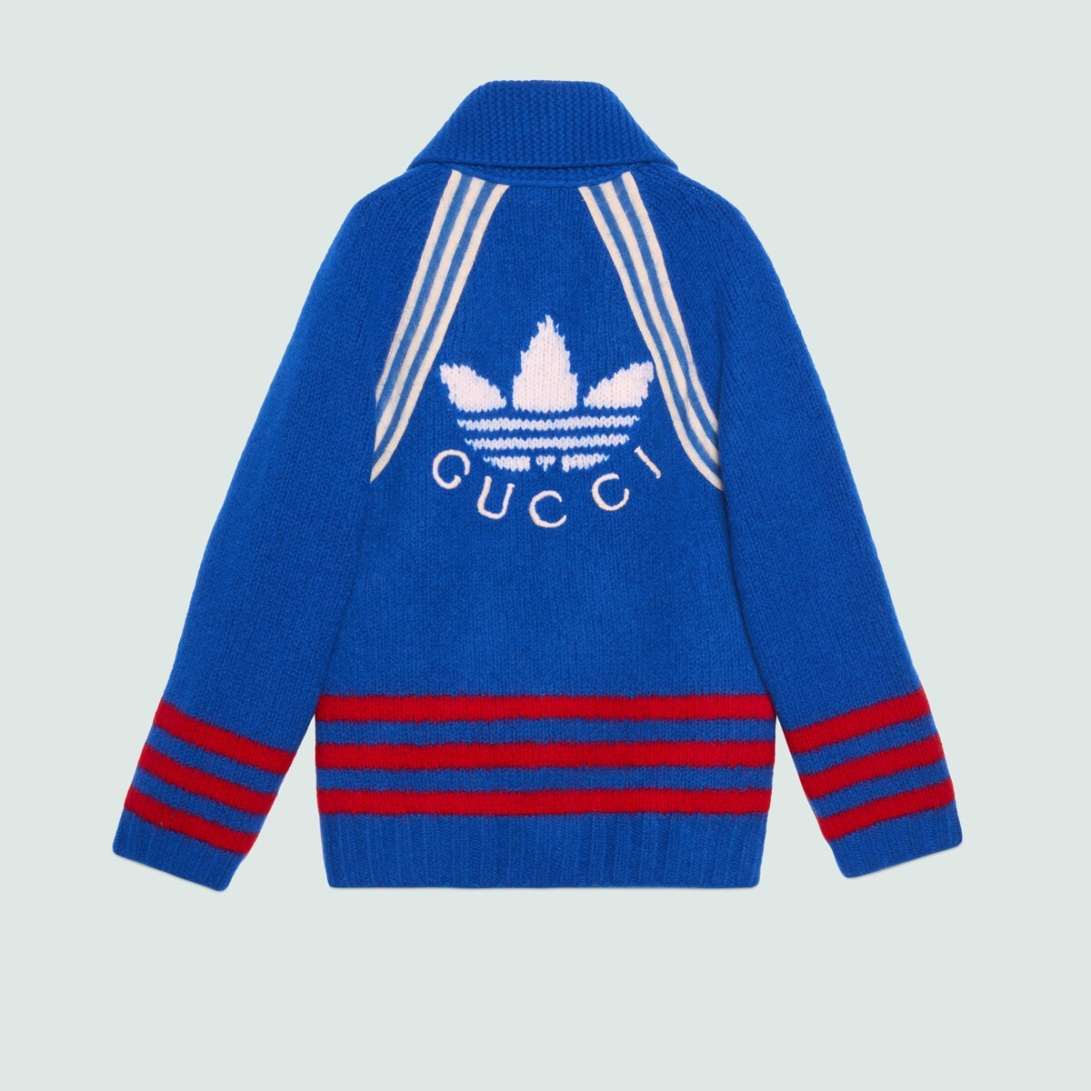 【新品未使用】　GUCCI ❌adidas ケーブル編みジッパーセーター GUCCI - 未使用品□GUCCI グッチ adidas アディダス コラボ 23SS