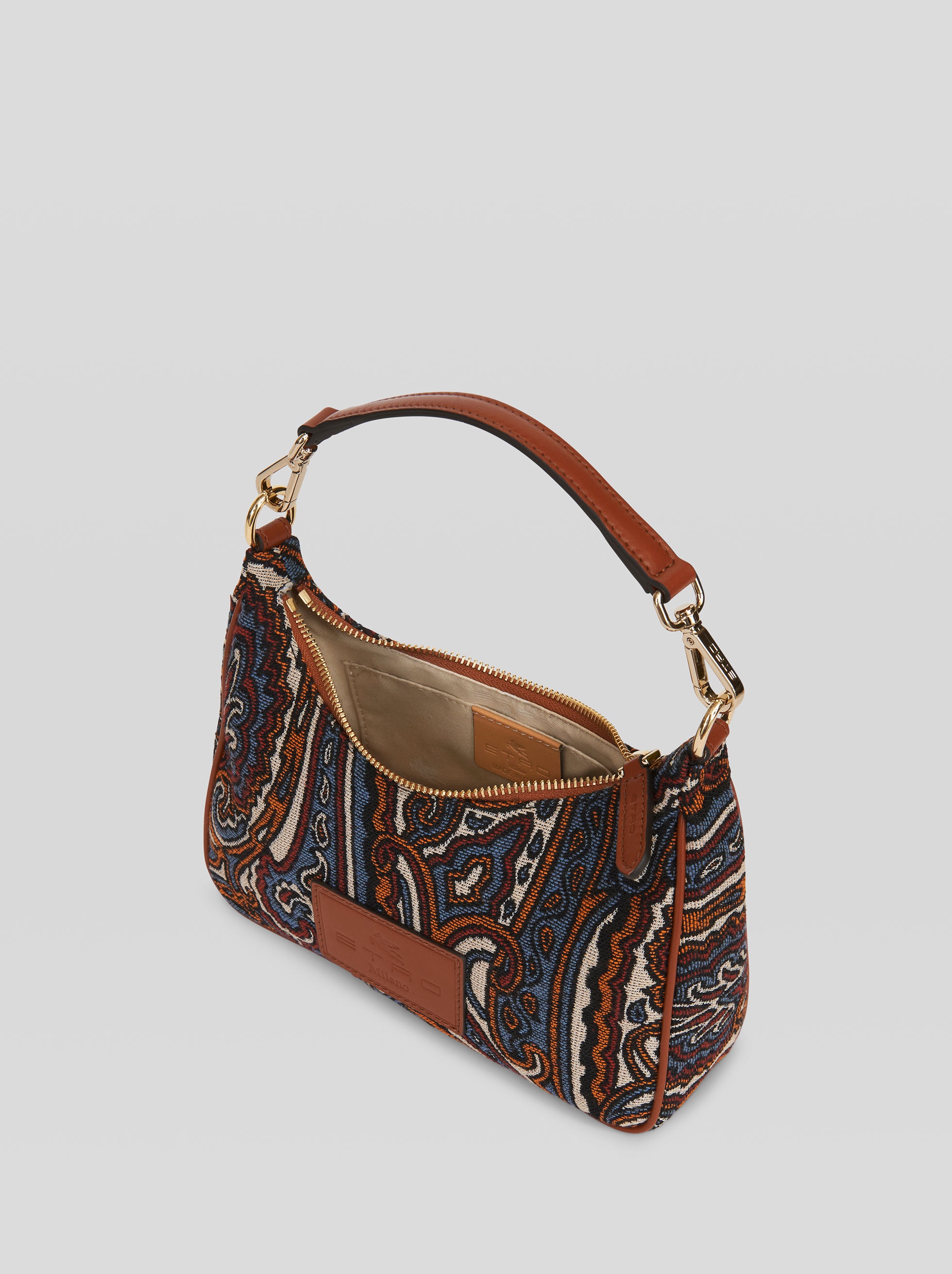 PAISLEY JACQUARD MINI HOBO BAG - 4