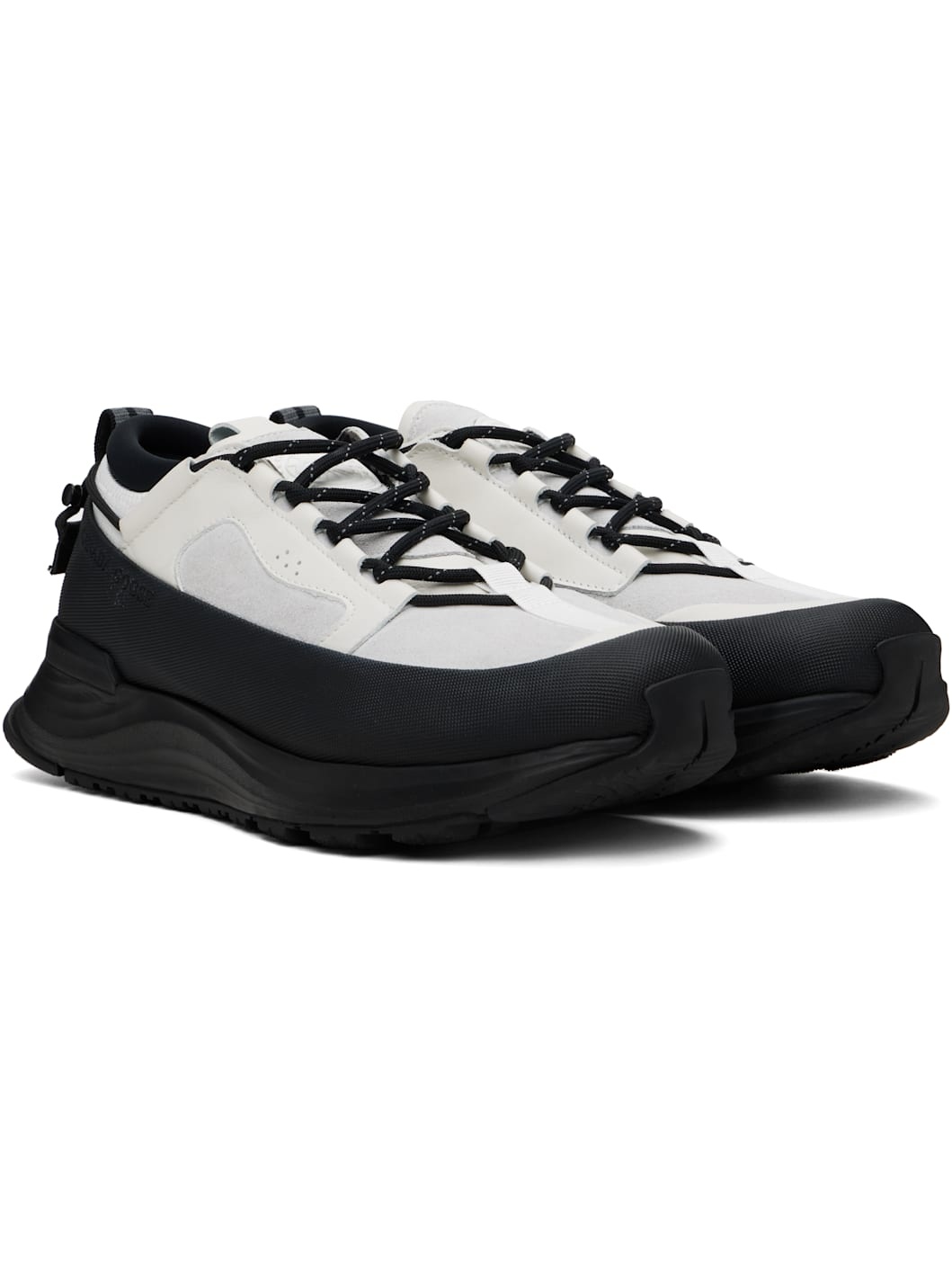 White & Black Glacier Trail Sneakers - 4