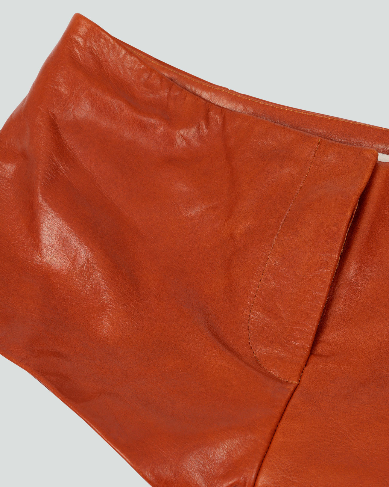 PUPPY LEATHER SHORT COPPER - 5