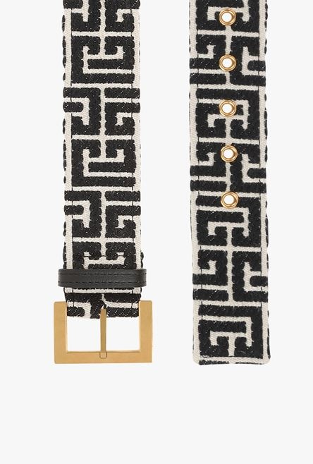 Wide bicolor jacquard B-Classic belt - 3
