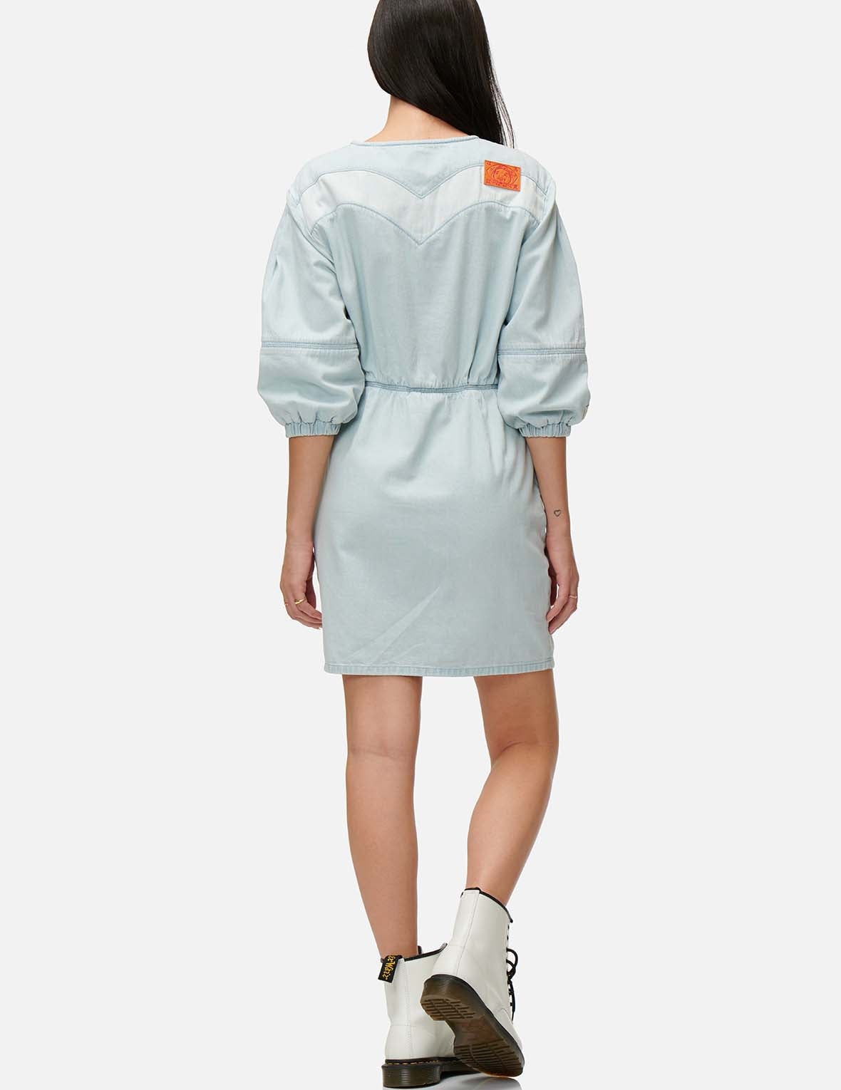 Daicock Insert Denim Dress - 3