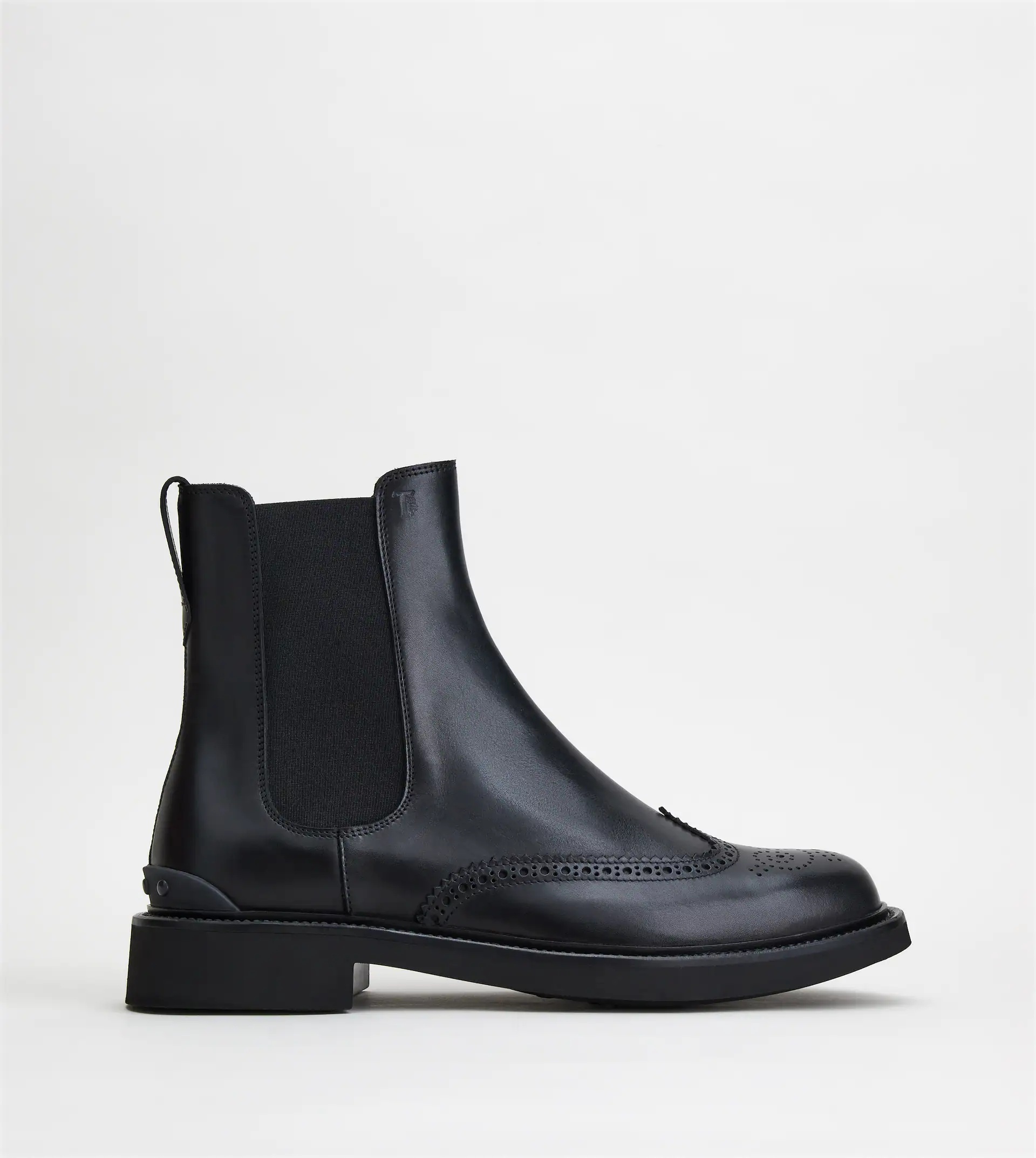 ANKLE BOOTS IN LEATHER - BLACK - 1