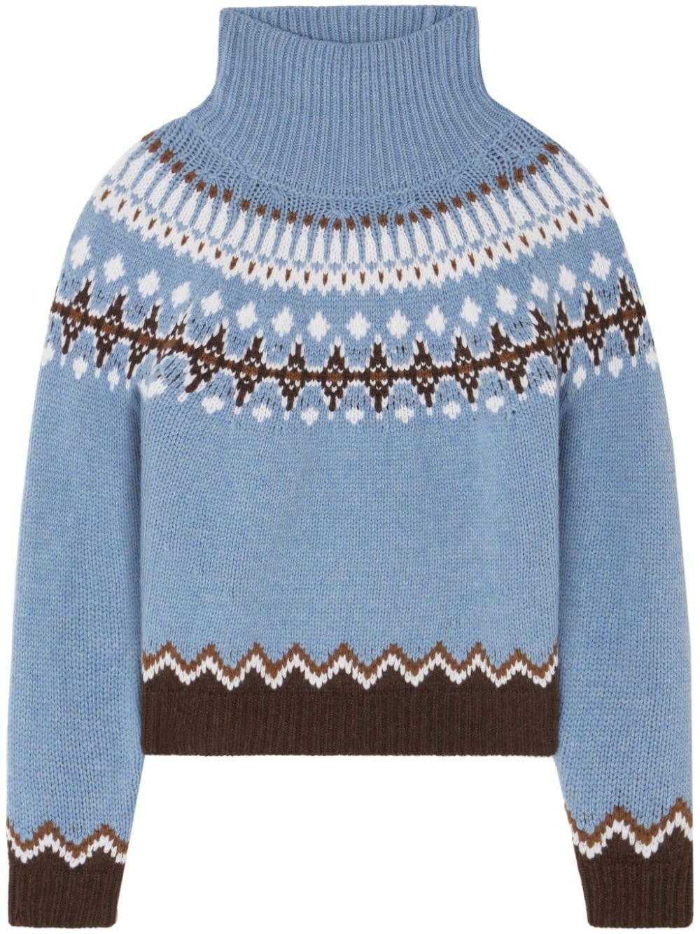 intarsia-knit high-neck jumper - 1