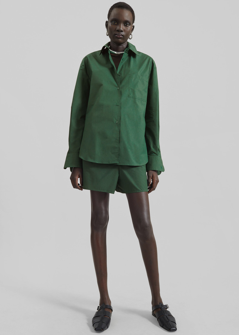 Lui Organic Cotton Shirt - Hunter Green 6
