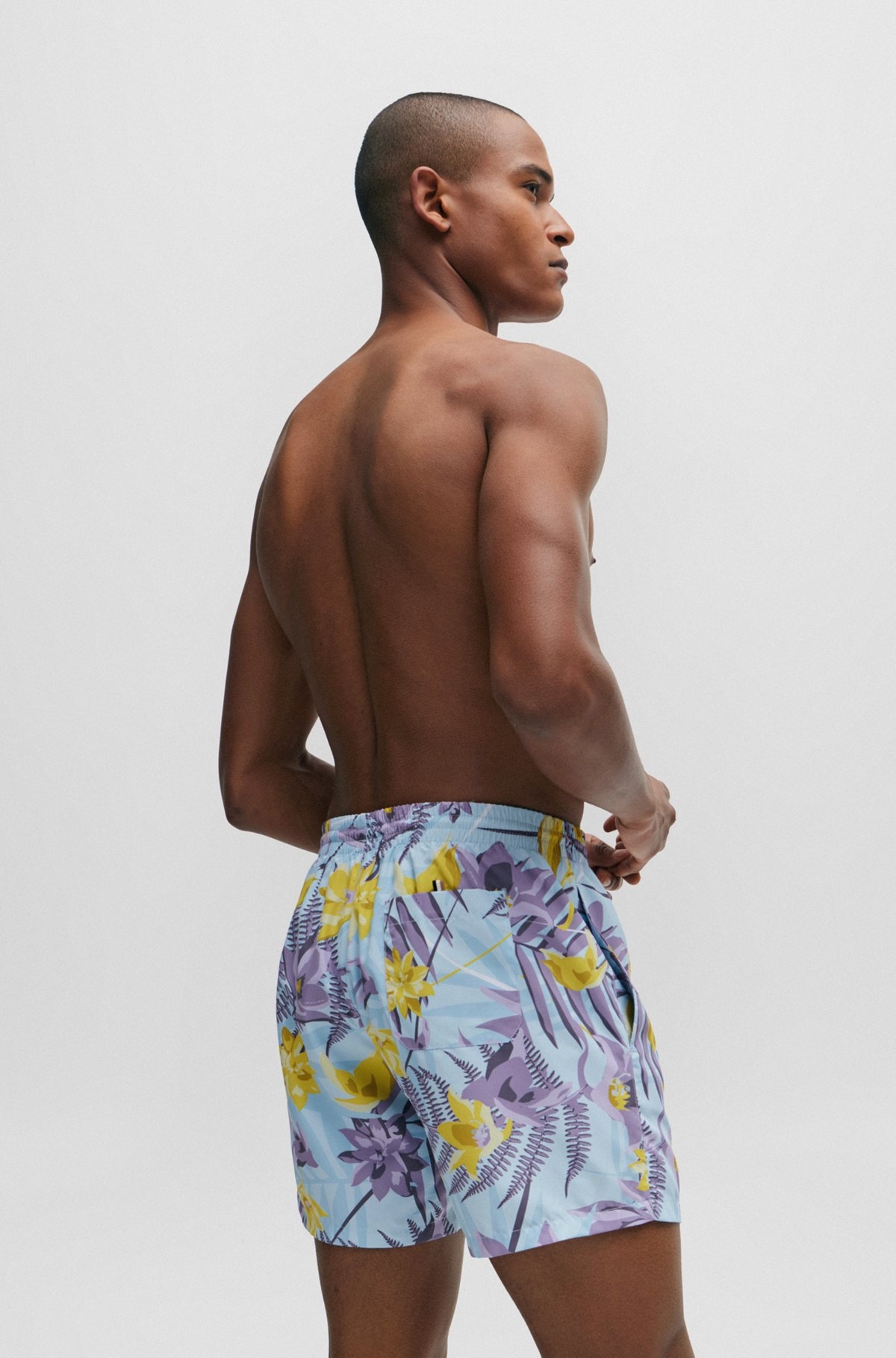 FULLY LINED SWIM SHORTS WITH SEASONAL PRINT - 4