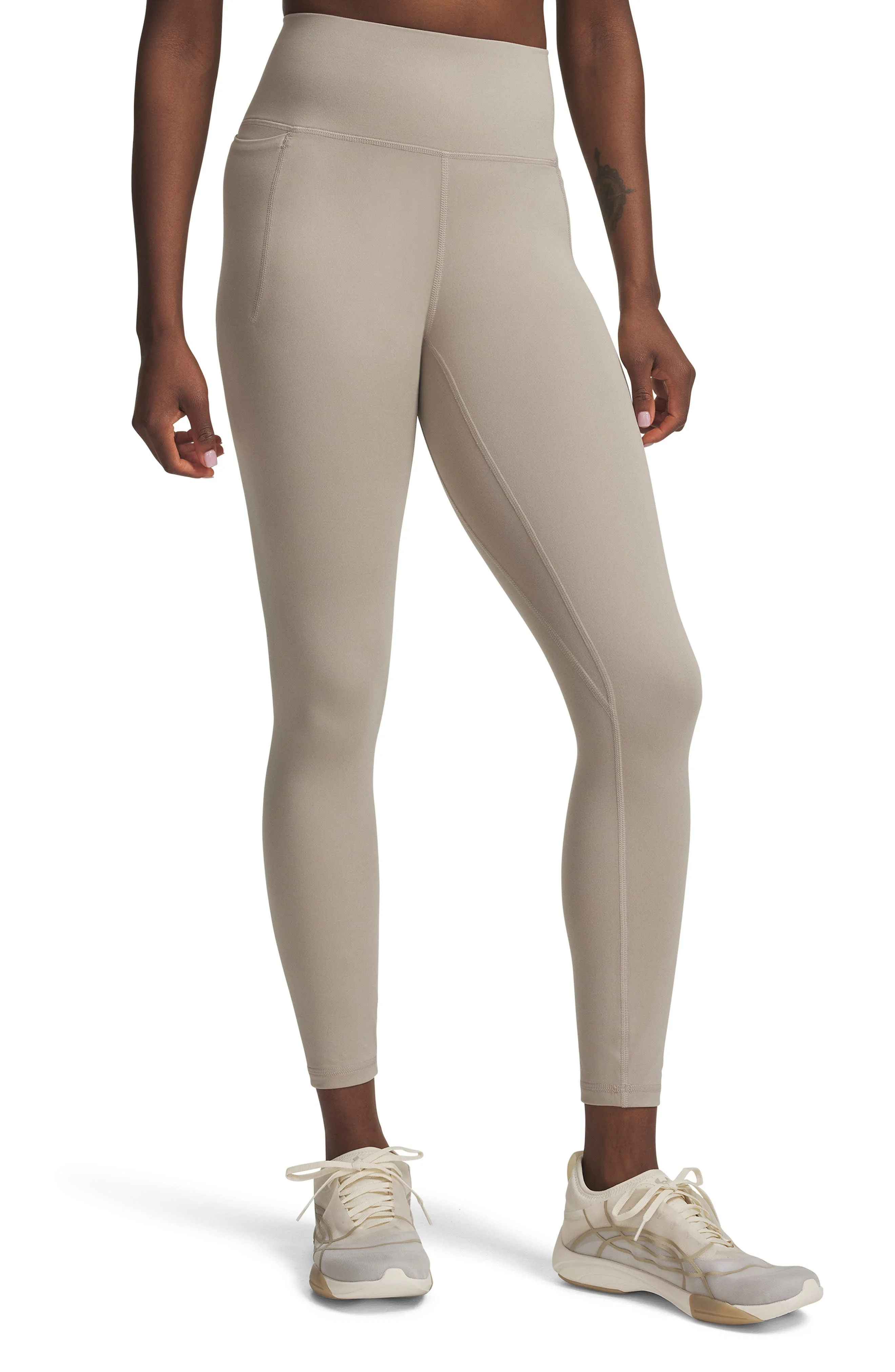 Under Armour Meridian Ankle Leggings in Timberwolf Taupe at Nordstrom - 1