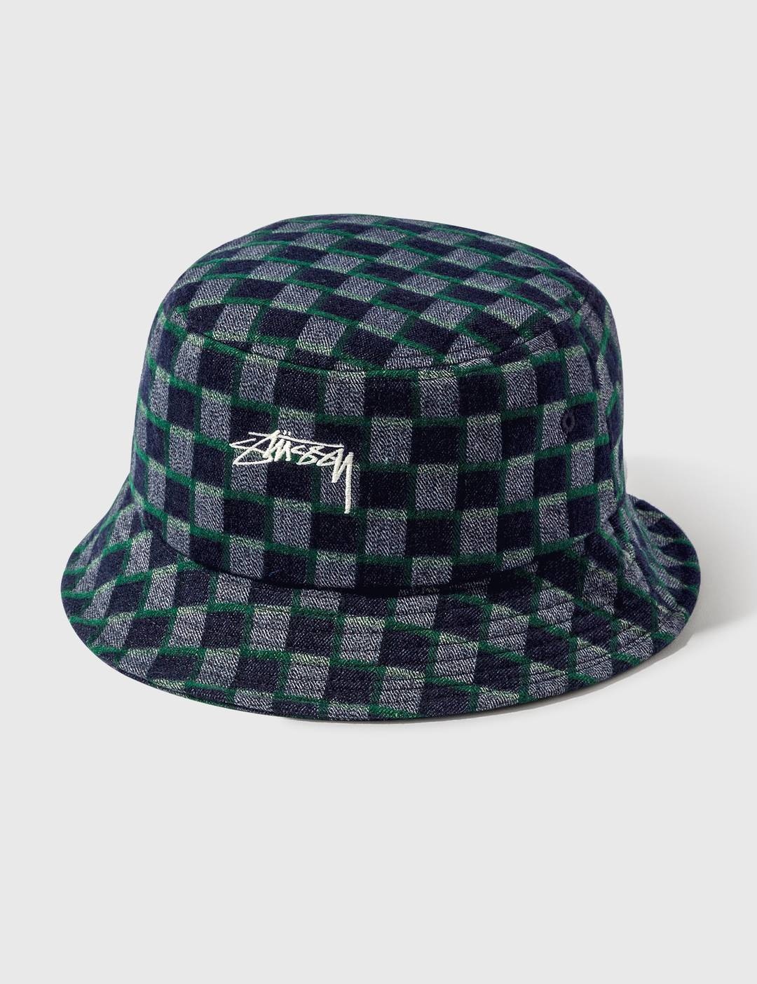 Brent Check Wool Bucket Hat - 1