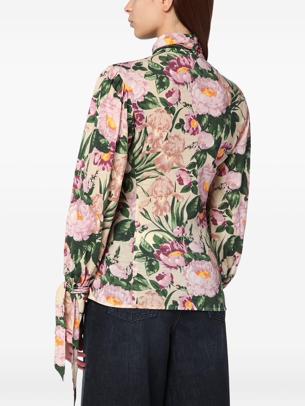 floral-print blouse - 4
