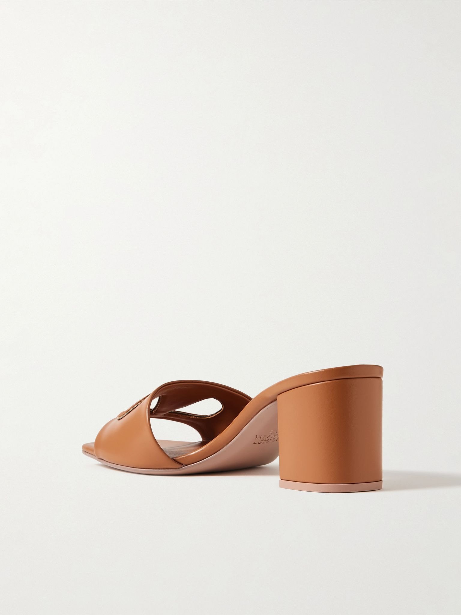 VLOGO 60 cutout leather mules Tan - 3