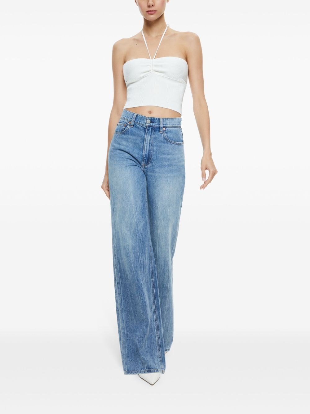 Linnie ribbed-knit halter top - 6