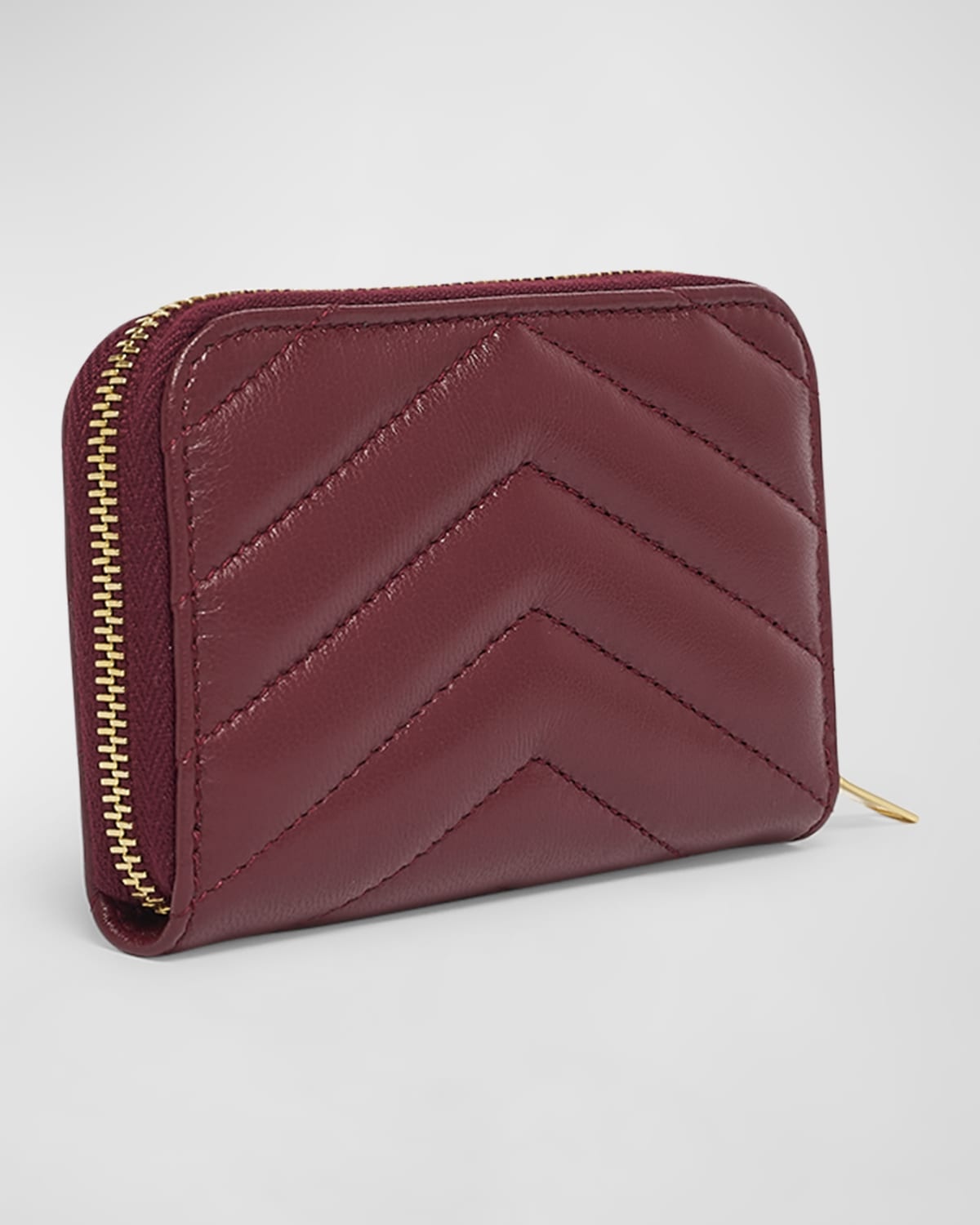 YSL Zip Card Holder in Quilted Leather - 5