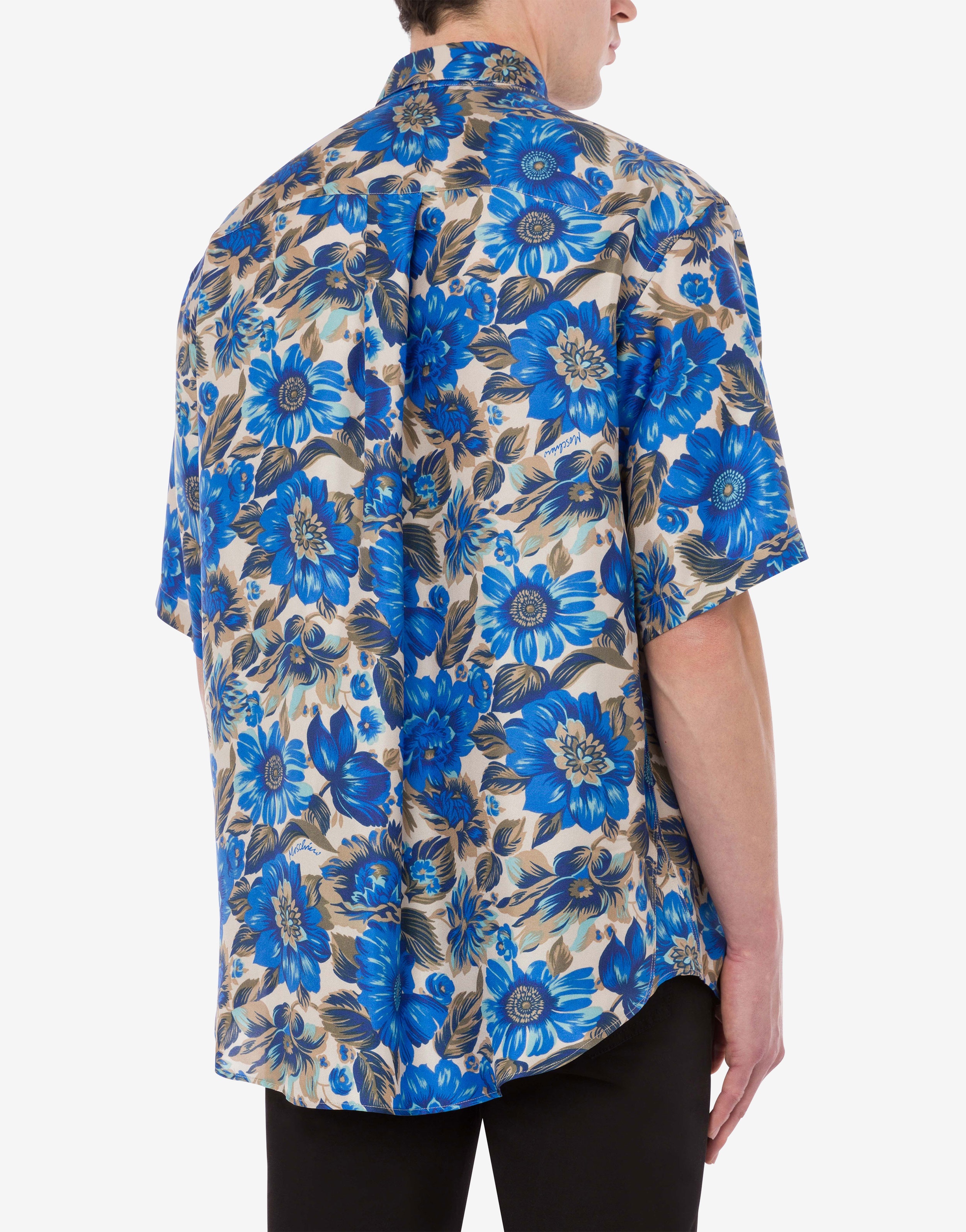 ALLOVER BLUE FLOWERS SHORT-SLEEVED SHIRT - 3