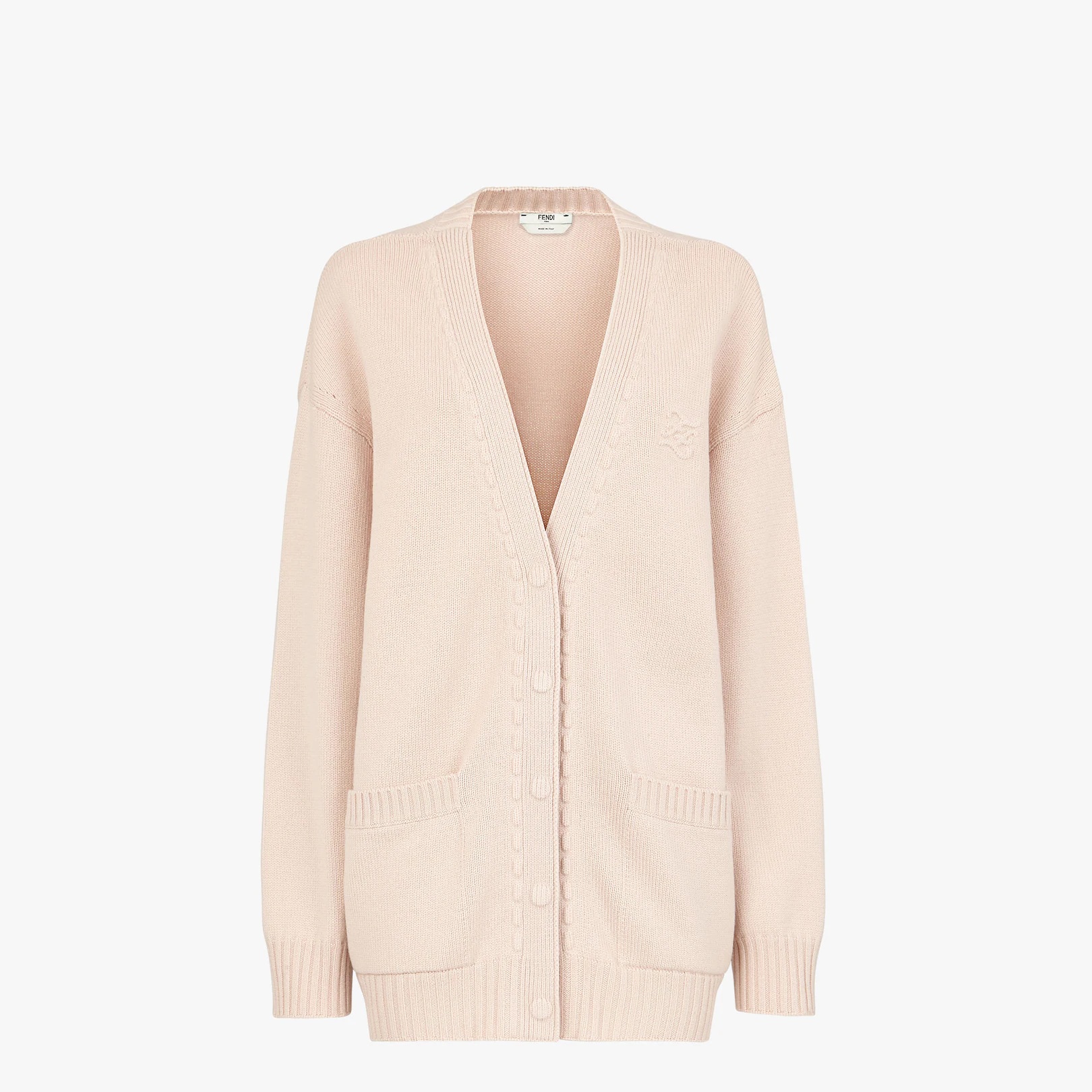 Pink cashmere cardigan - 1