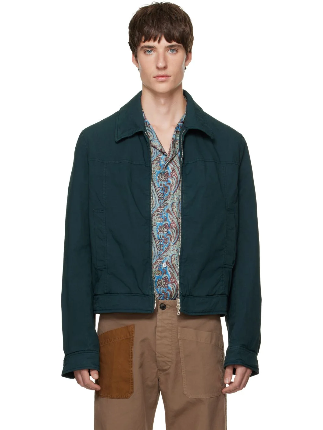 Green Cotton Jacket - 1
