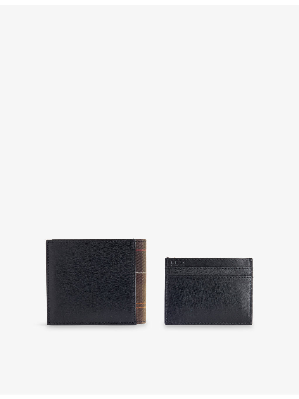 Tartan Leather Wallet and Card Holder Gift Set - 3