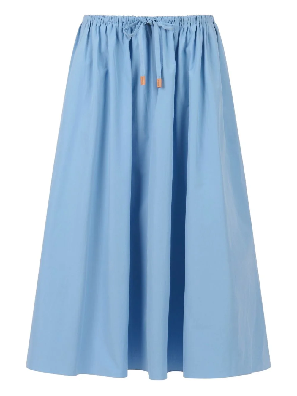 drawstring gathered midi skirt - 1