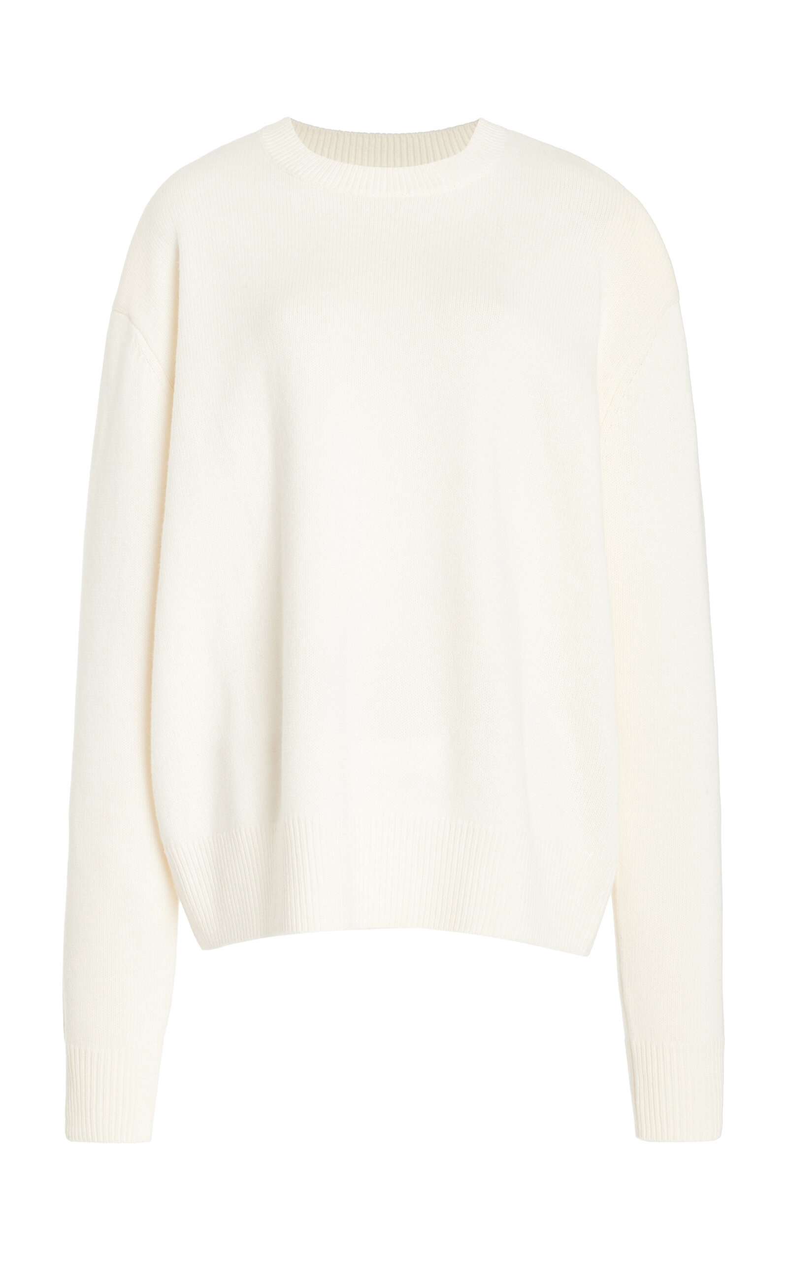 Rafaela Padded Merino Wool-Cashmere Sweater ivory - 1