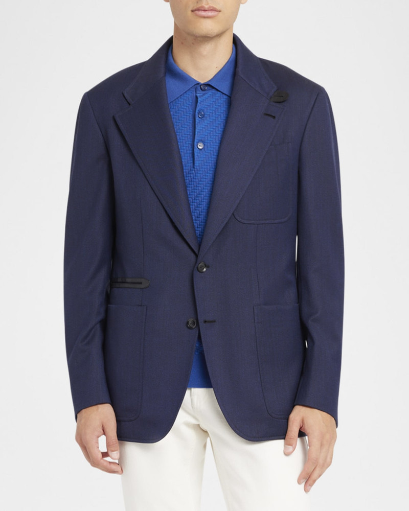 Brioni Men's Wool Single-Breasted Travel Sport Coat outlook