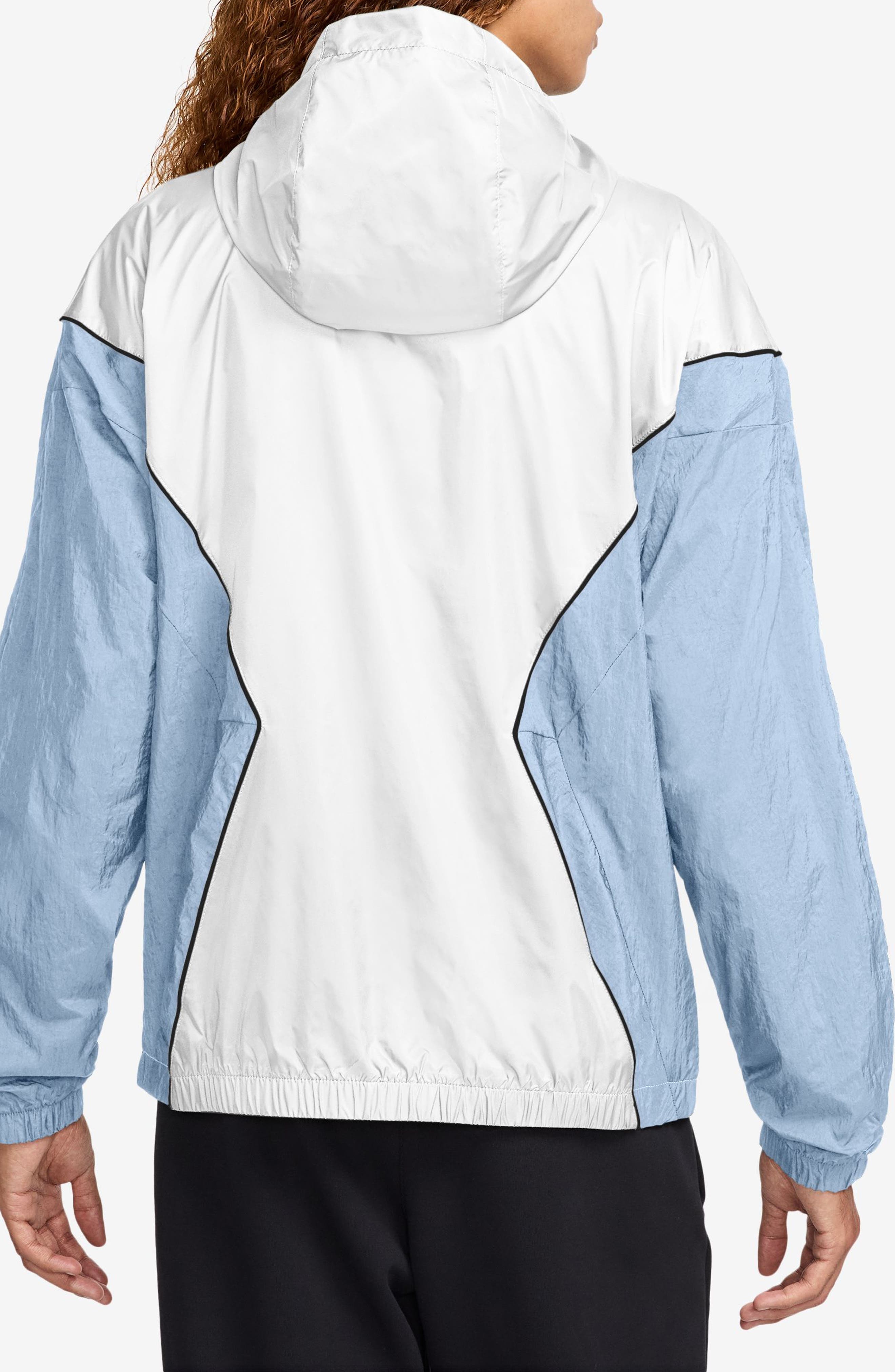Jordan Essentials Draft Hooded Jacket in White/Hydrogen Blue/Black at Nordstrom - 2