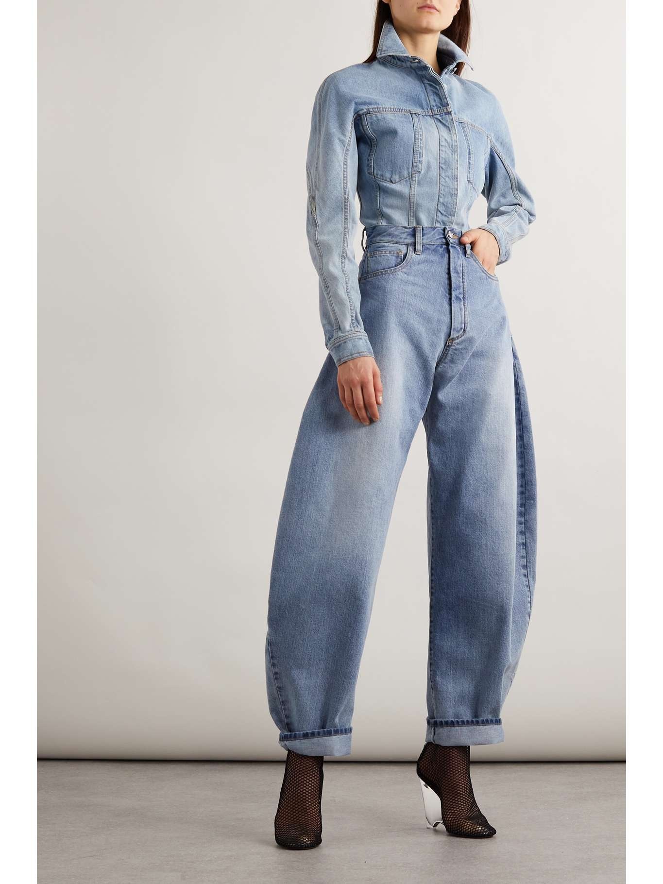 Round denim pant