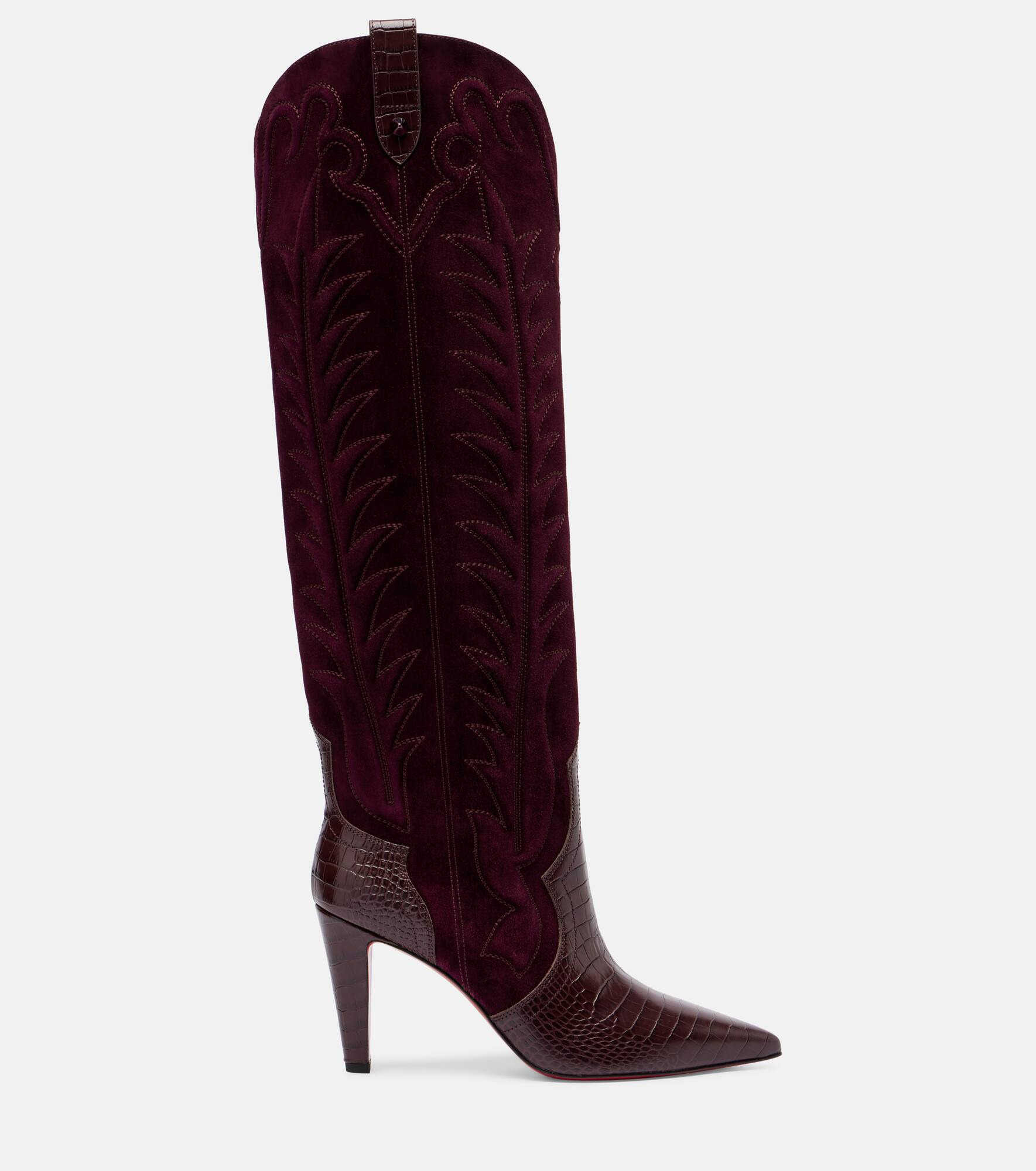 Santia Botta 85 suede knee-high boots - 4