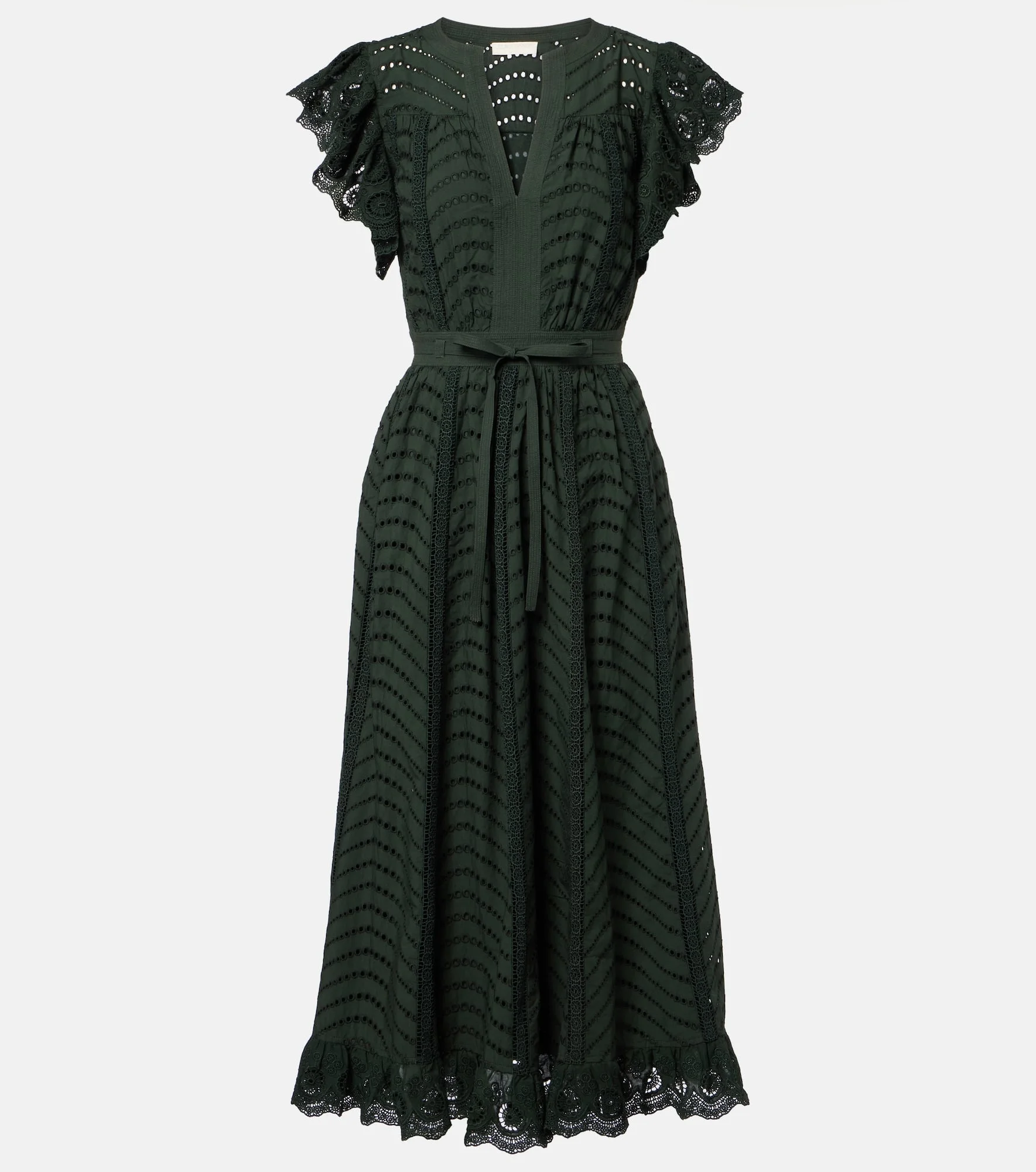 Olga broderie anglaise cotton midi dress - 1