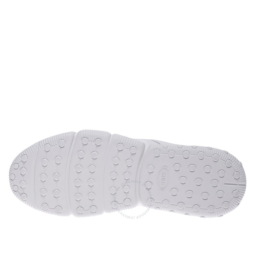Tods Men's White Fabric And Leather Low-Top Sneakers - 3
