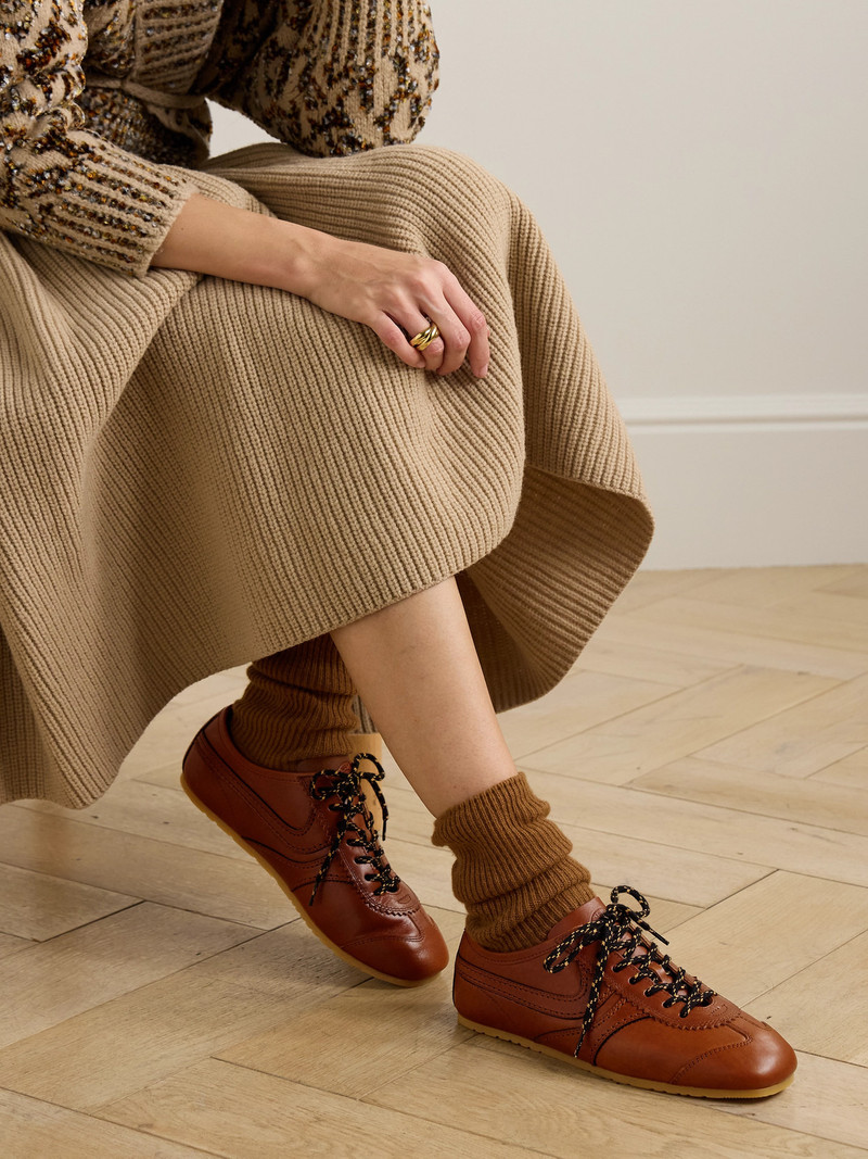 Dries Van Noten Leather Sneakers outlook