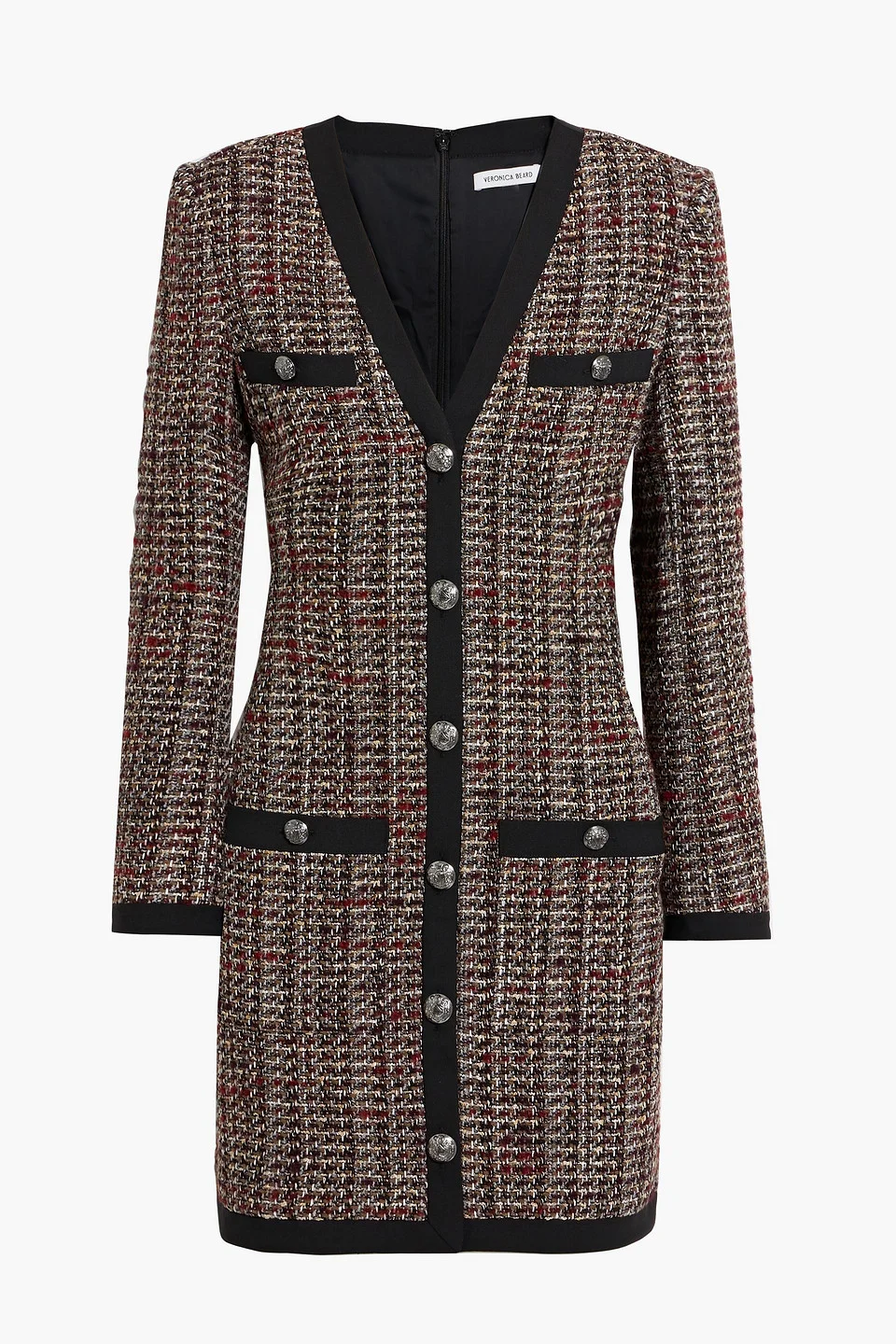 Kenai metallic cotton-blend tweed mini dress - 1