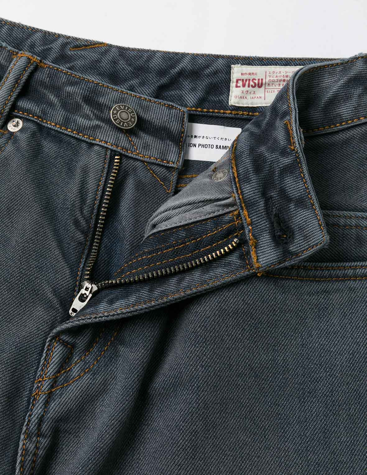 Multi-Pocket with Multi Logos Embroidery Cropped Jeans - 12