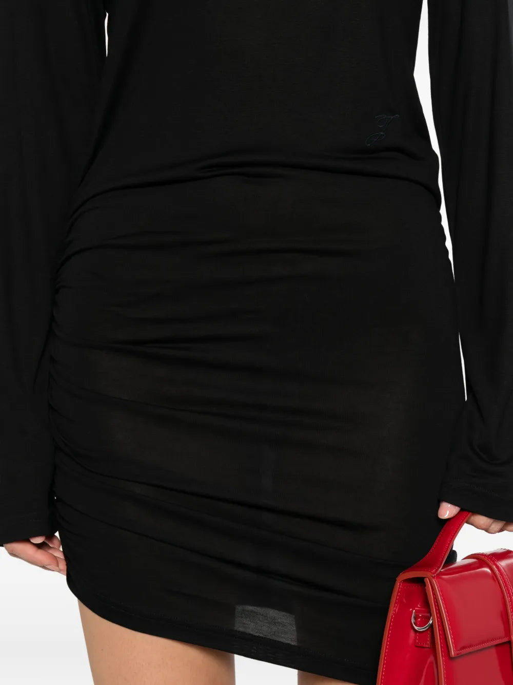 Asymmetrical Turtleneck Dress - 5