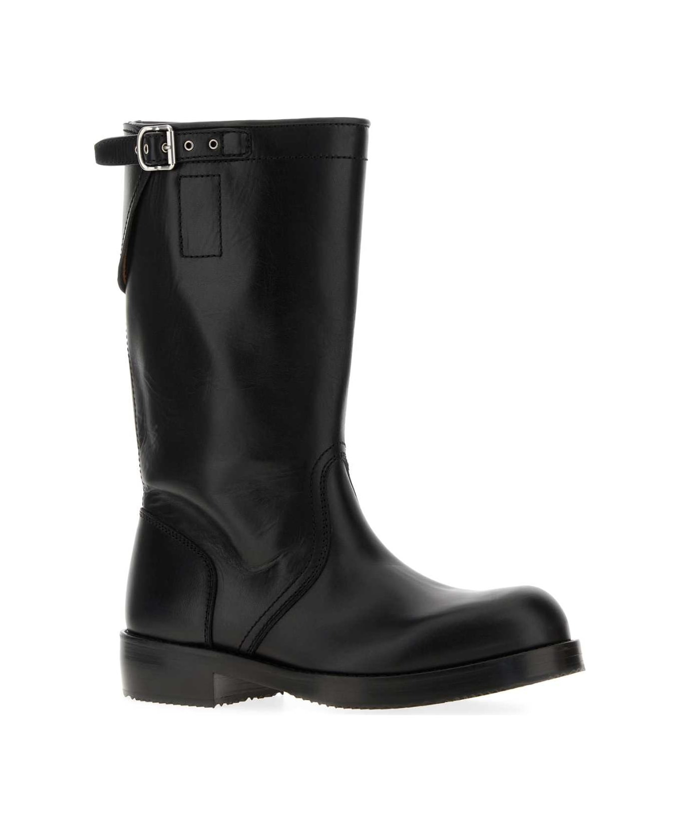 Black Leather Boots - 2