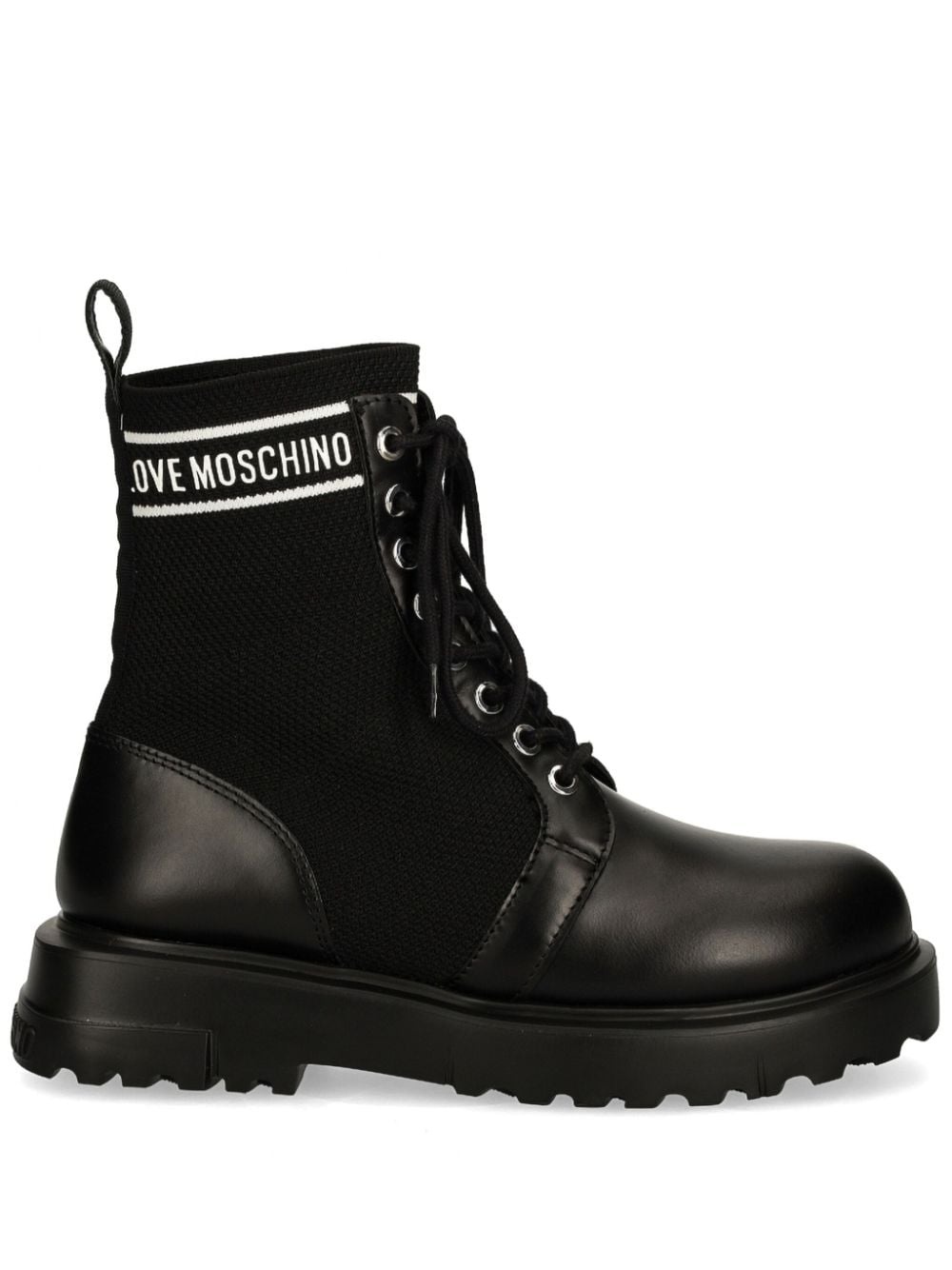 logo-print boots - 1